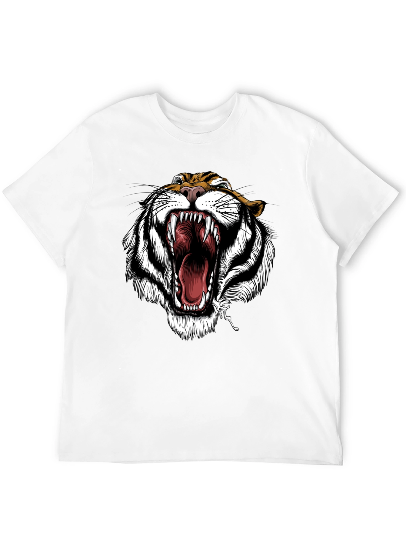 Tiger Roar Graphic Print Black T-Shirt