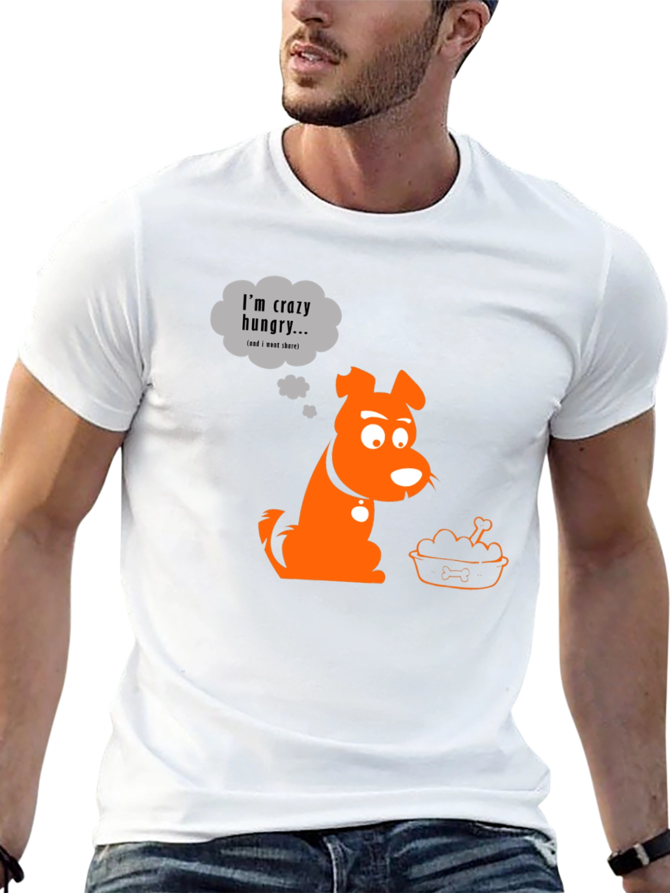 Crazy Hungry Dog Graphic T-Shirt