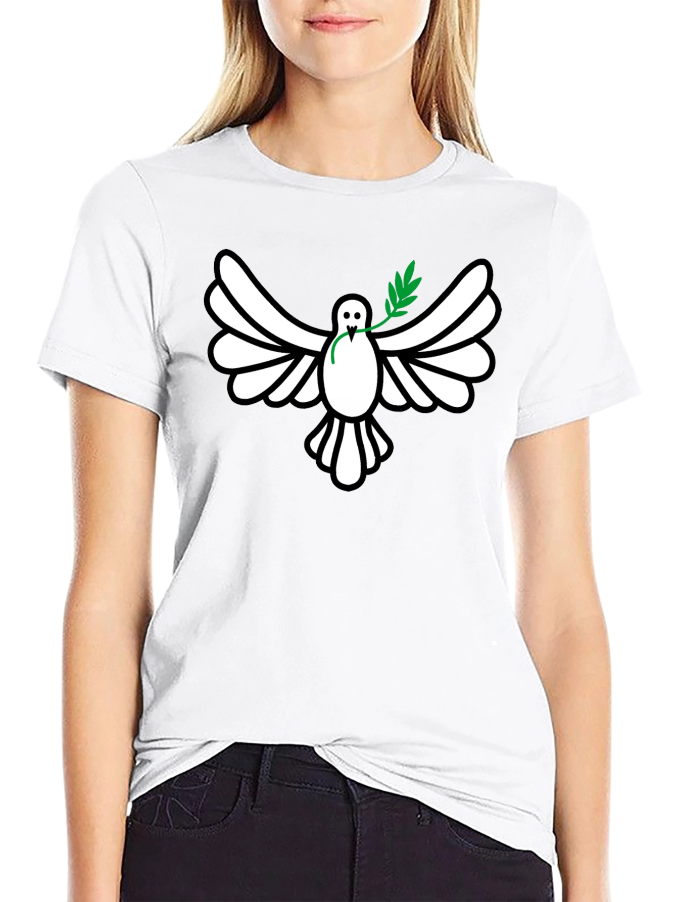 Peace Dove Graphic Tee - Stylish Black Shirt