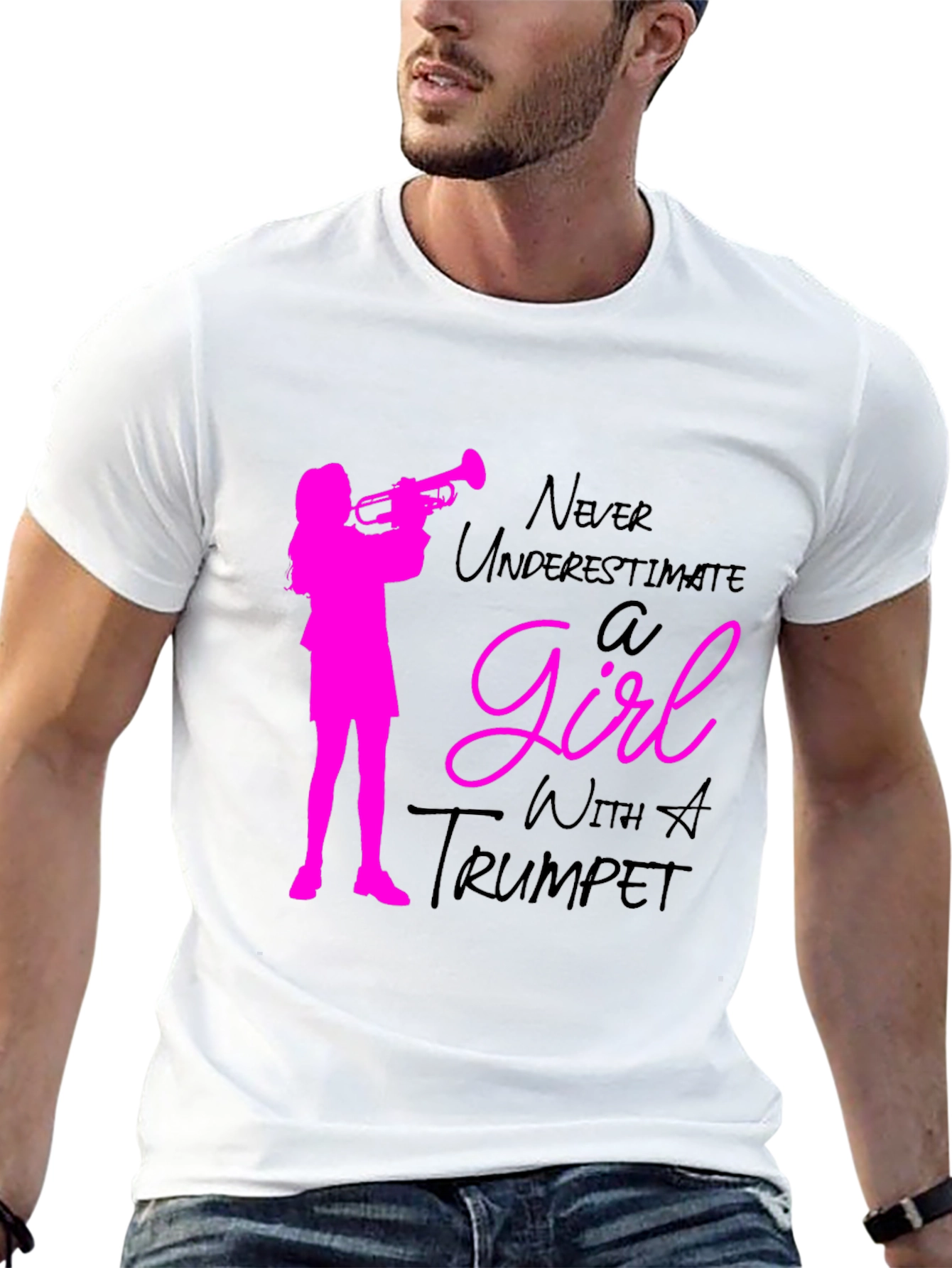 Trumpet Girl T-Shirt - Musician Tee