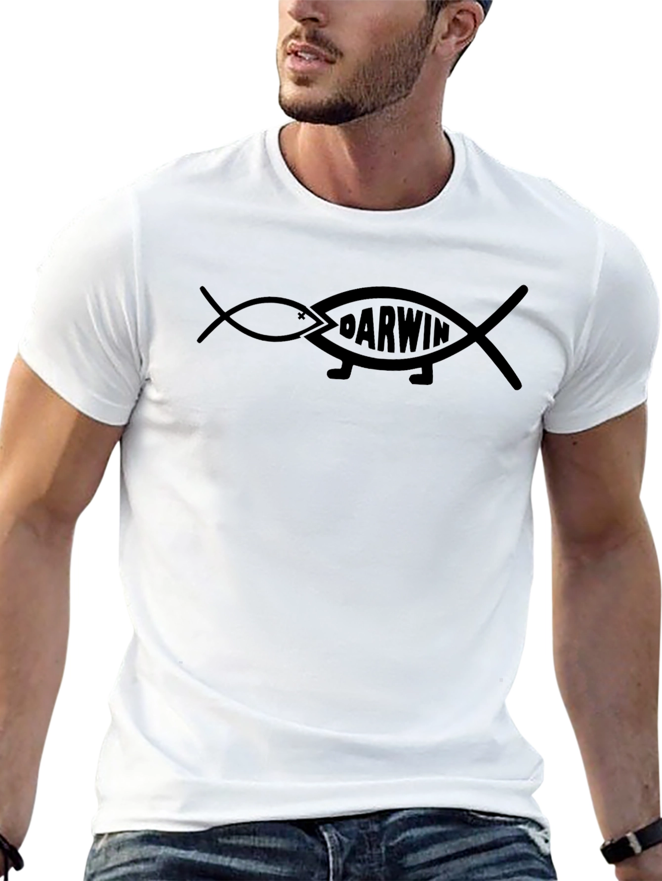 Darwin Fish Evolution T-Shirt - Black