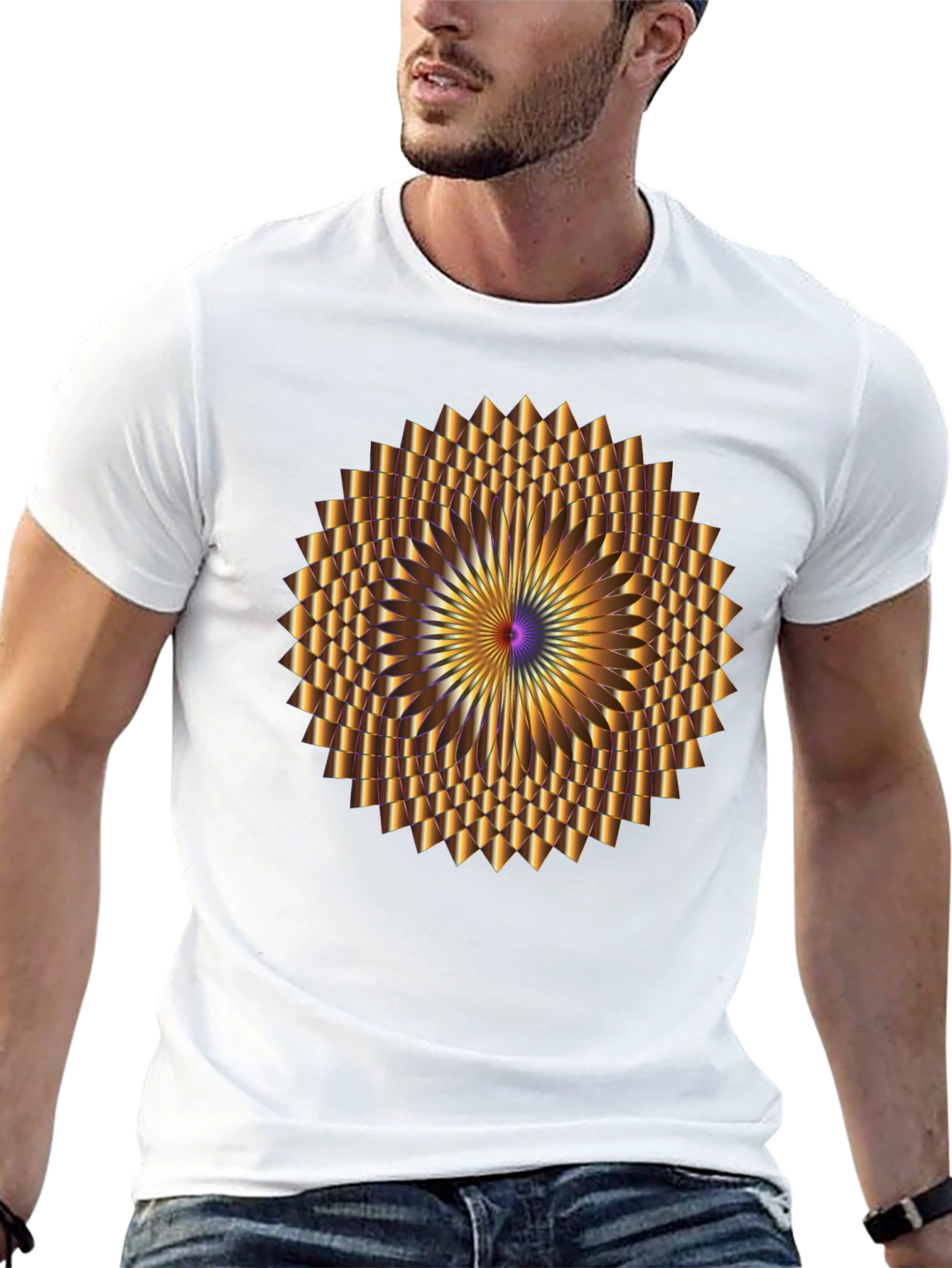 Optical Illusion Black Tee