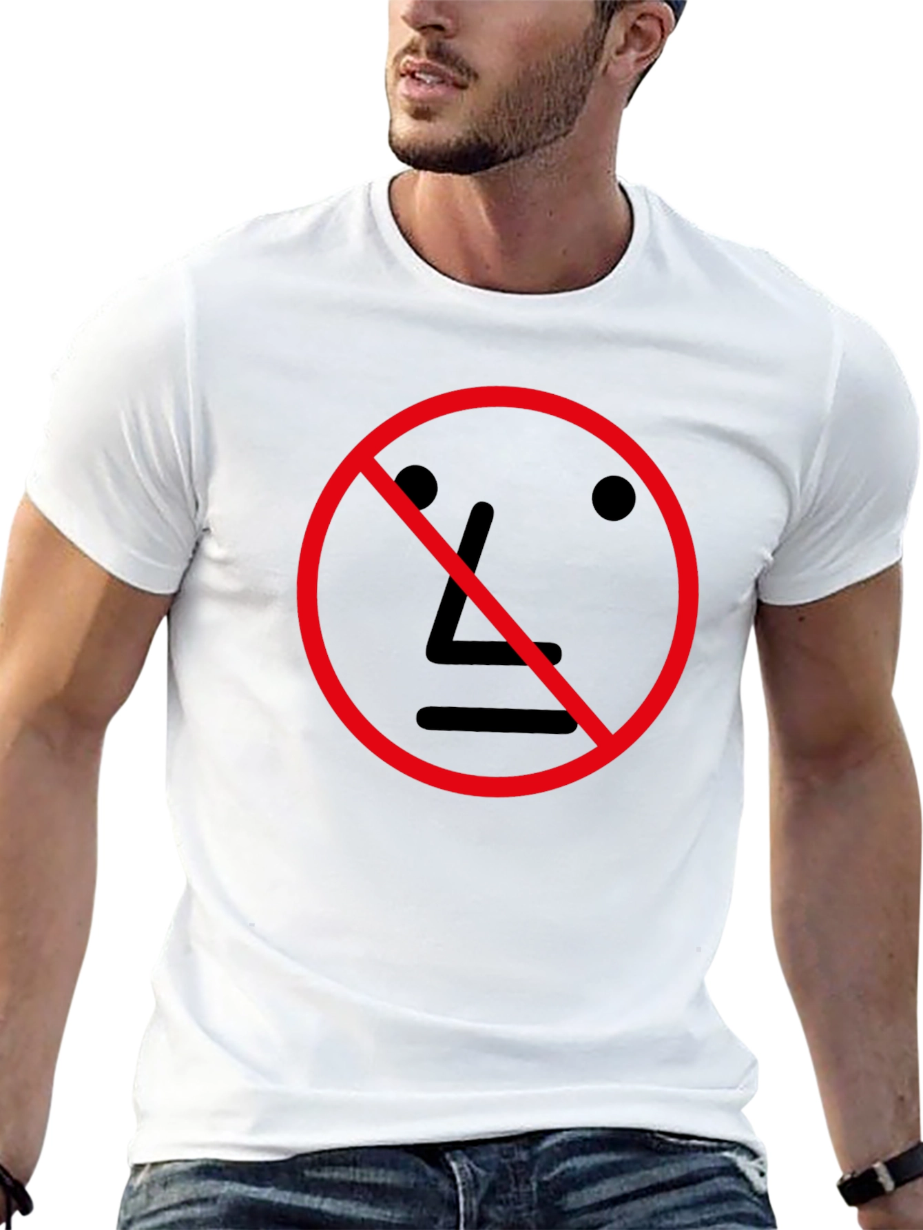 Anti NPC Meme T-Shirt - Black Crew Neck