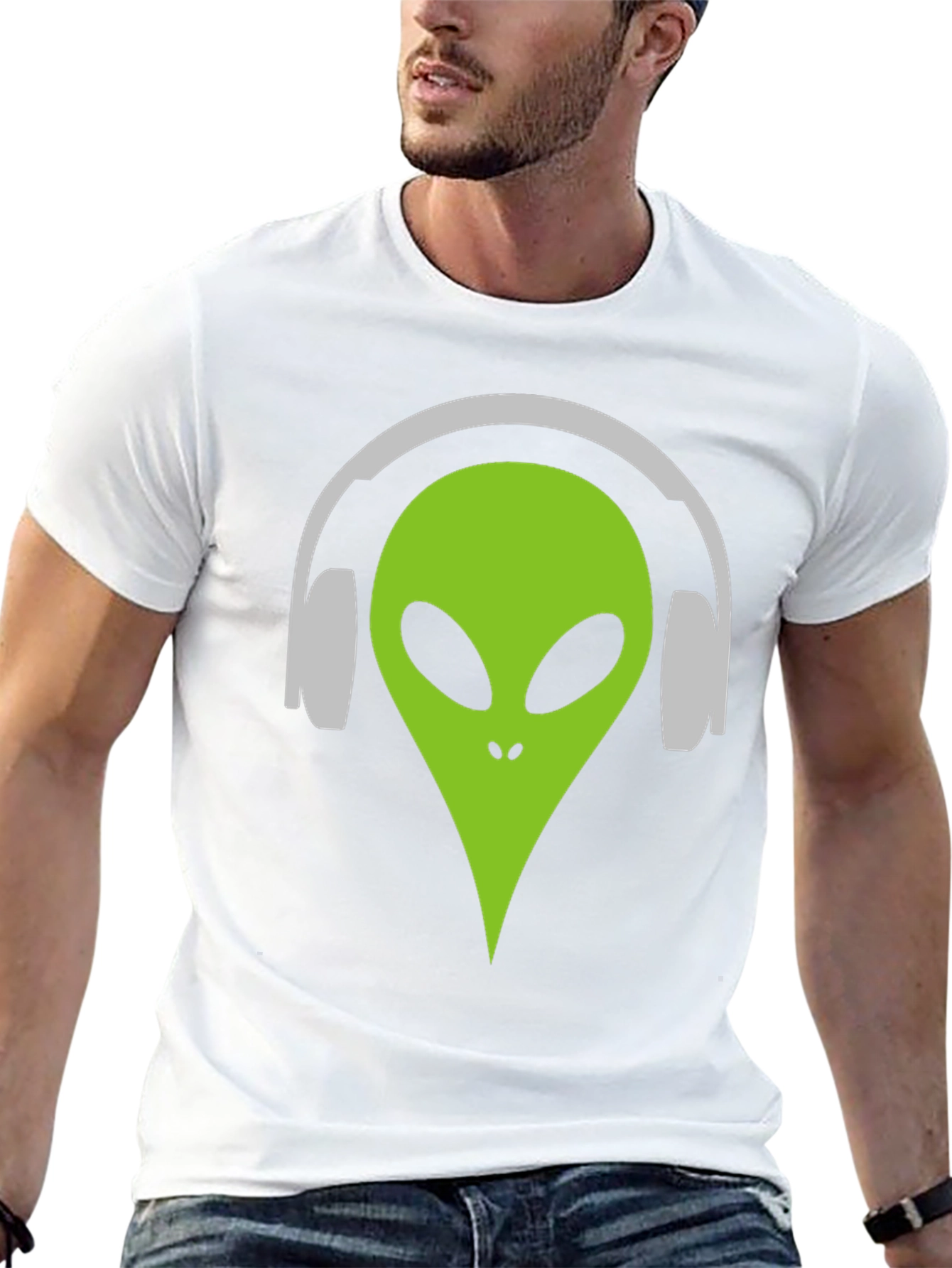 Alien DJ T-Shirt - Black Graphic Tee