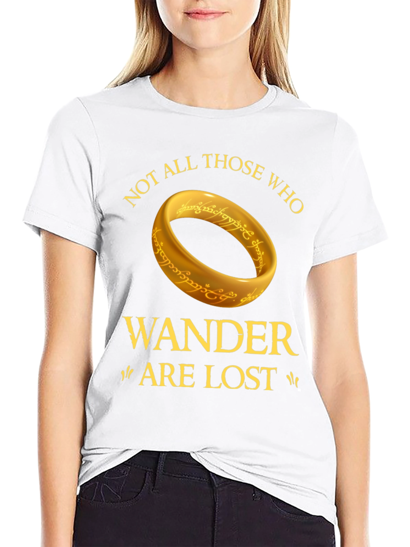 Not All Those Who Wander T-Shirt - Ring Design
