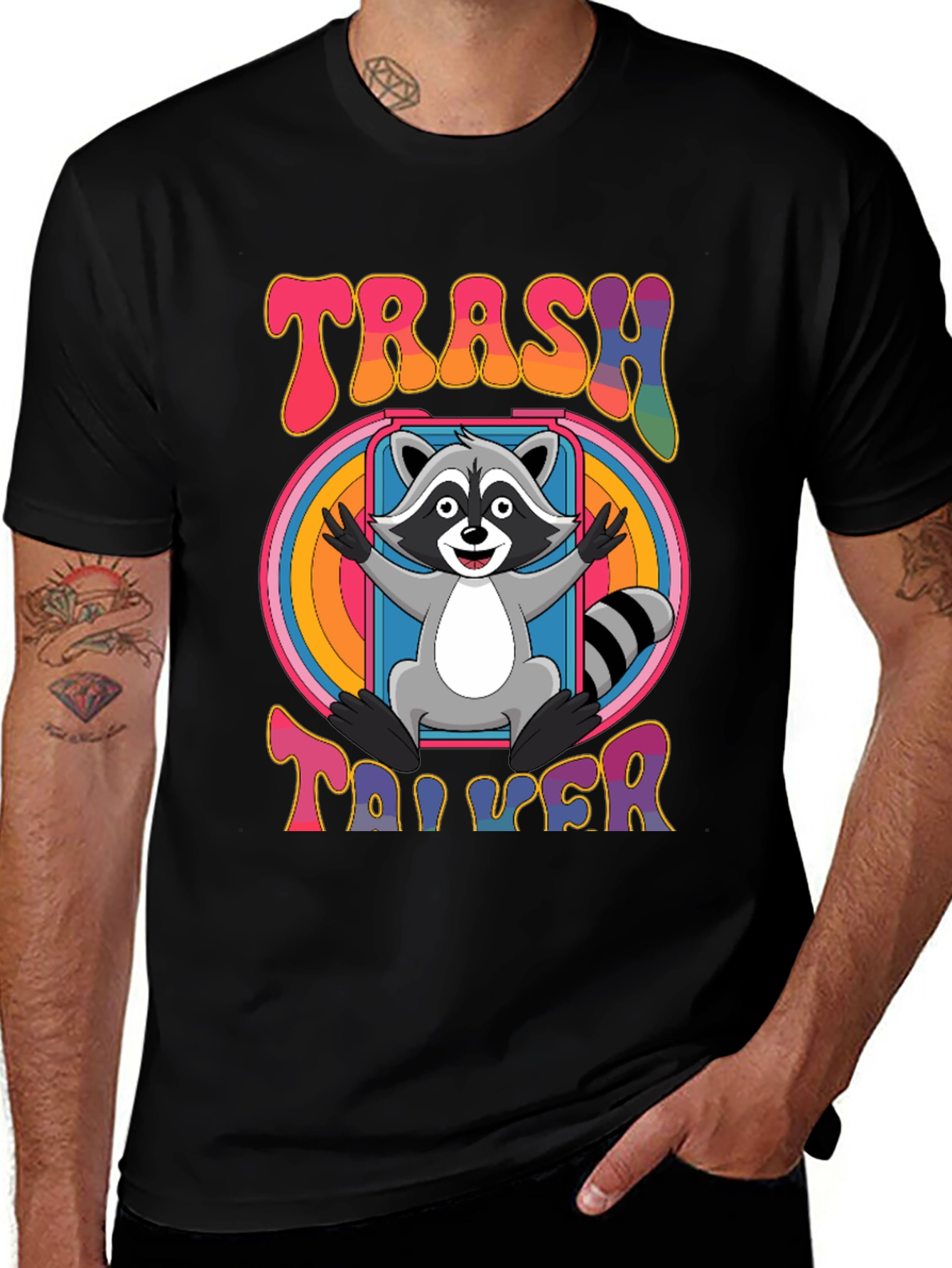 Trash Talker Raccoon Graphic Tee