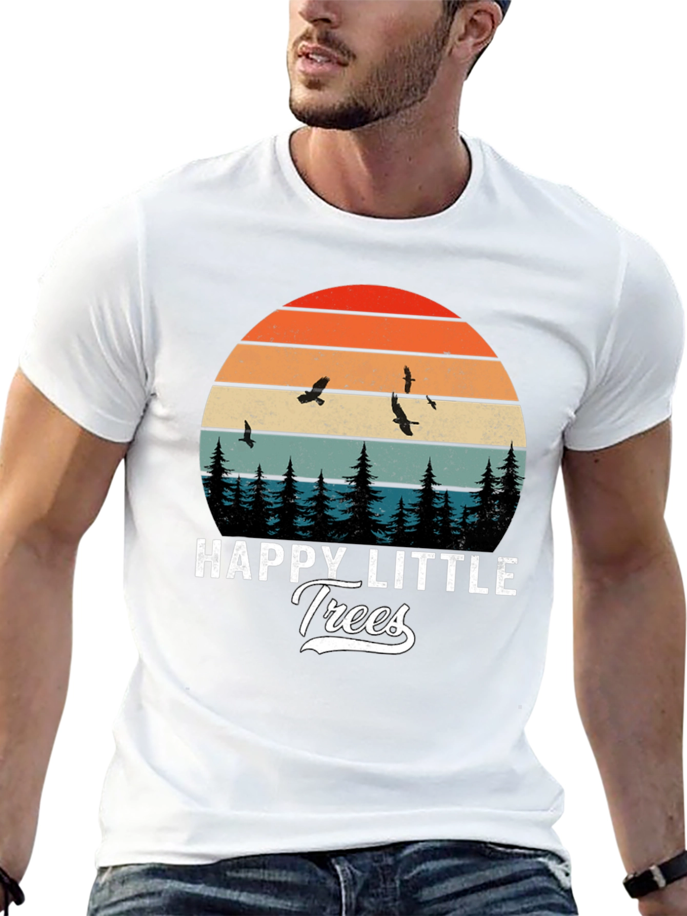 Happy Little Trees Graphic T-Shirt