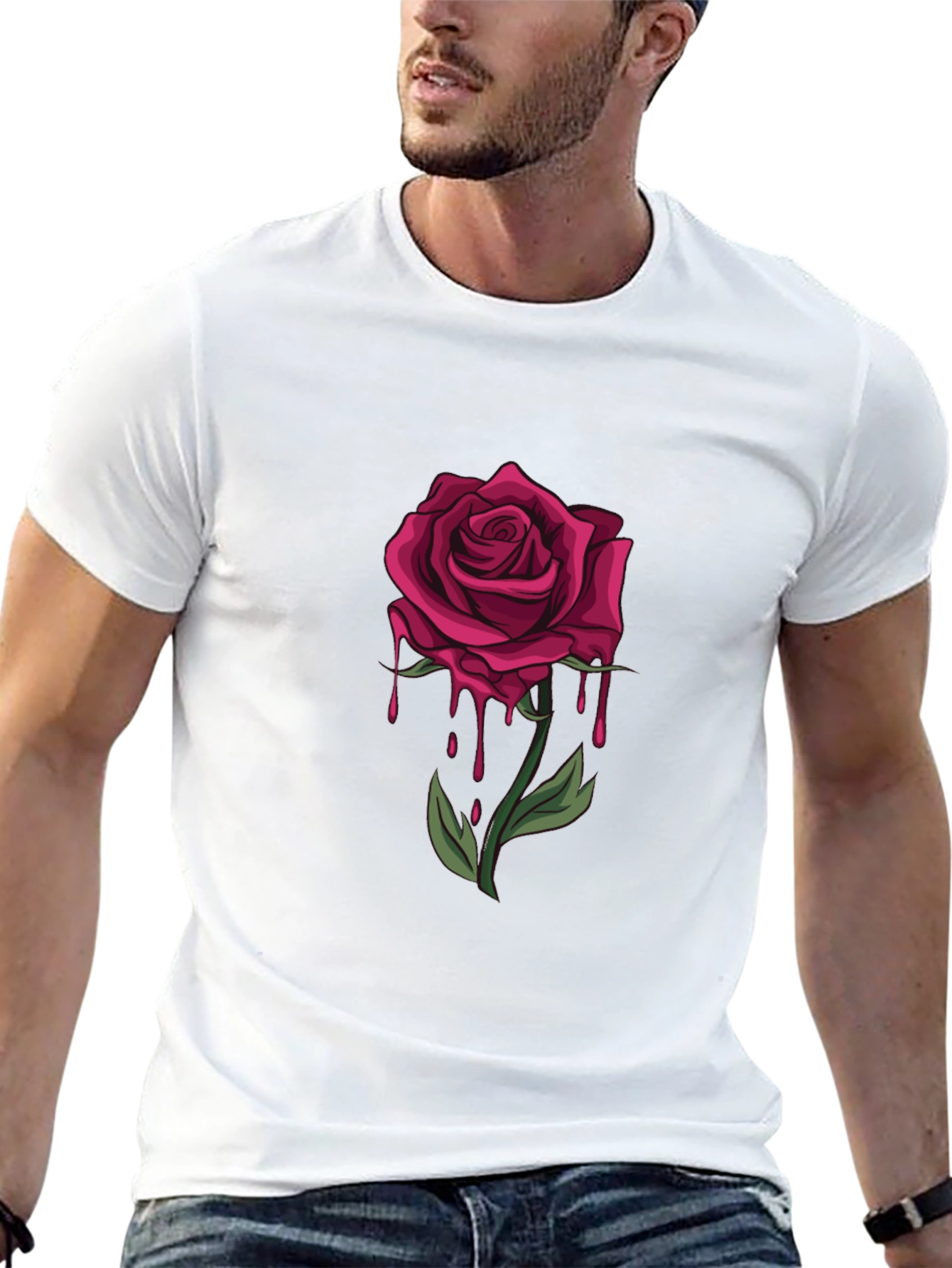 Rose Drip Graphic Tee