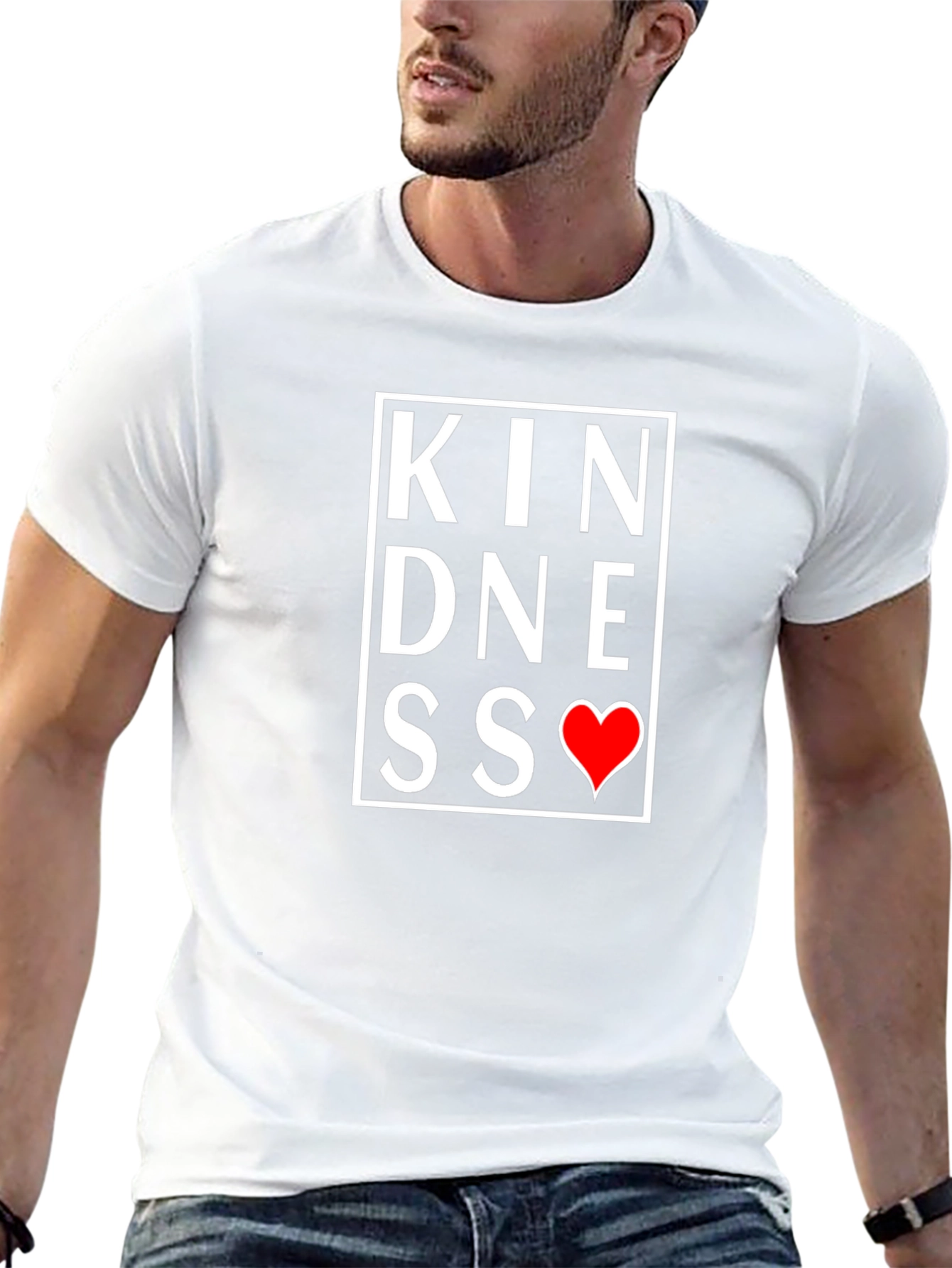 Kindness Heart Graphic Tee - Black Casual Shirt