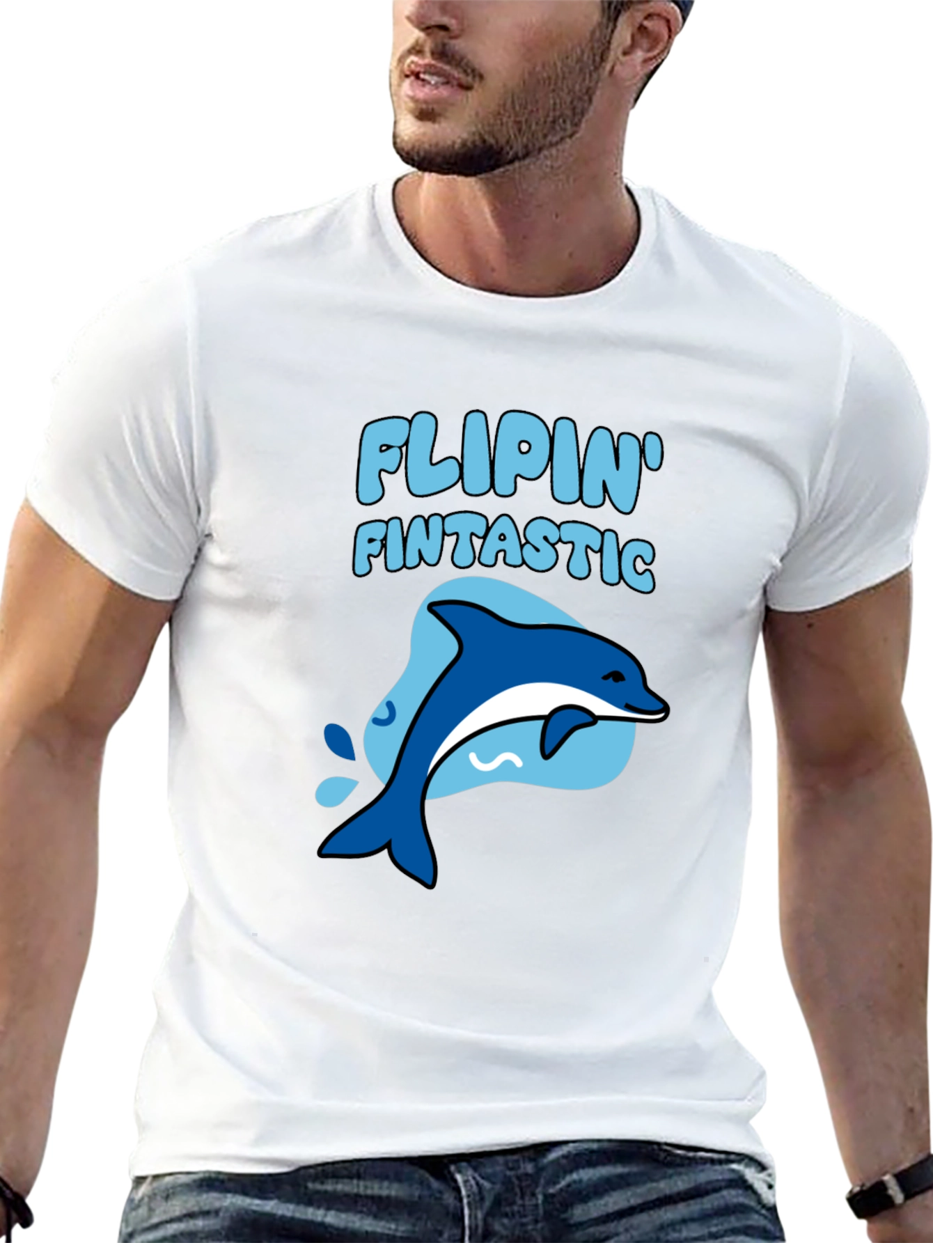 Flippin Fintastic Dolphin Graphic Tee