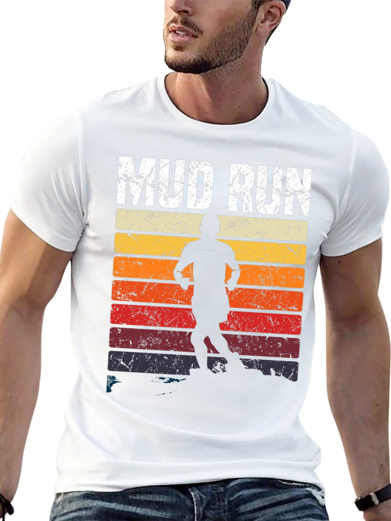Mud Run Retro Graphic T-Shirt - Mens