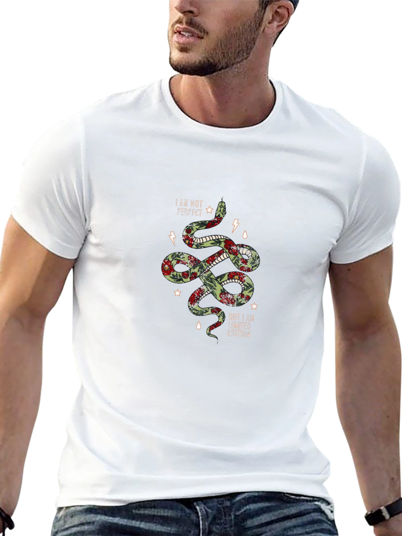 Floral Snake Graphic Tee - Limited Edition Design
