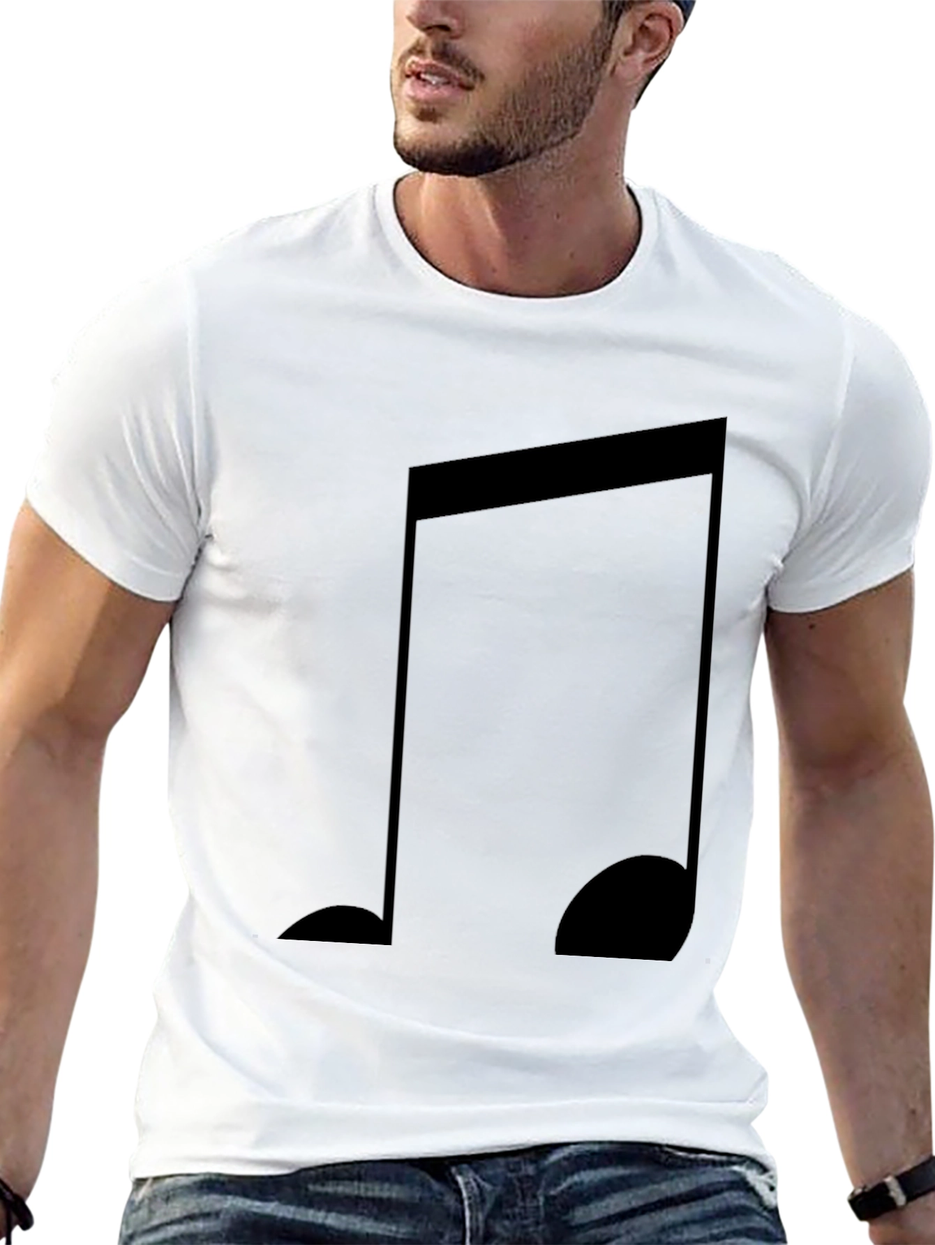 Musical Note Graphic Tee - Classic Style