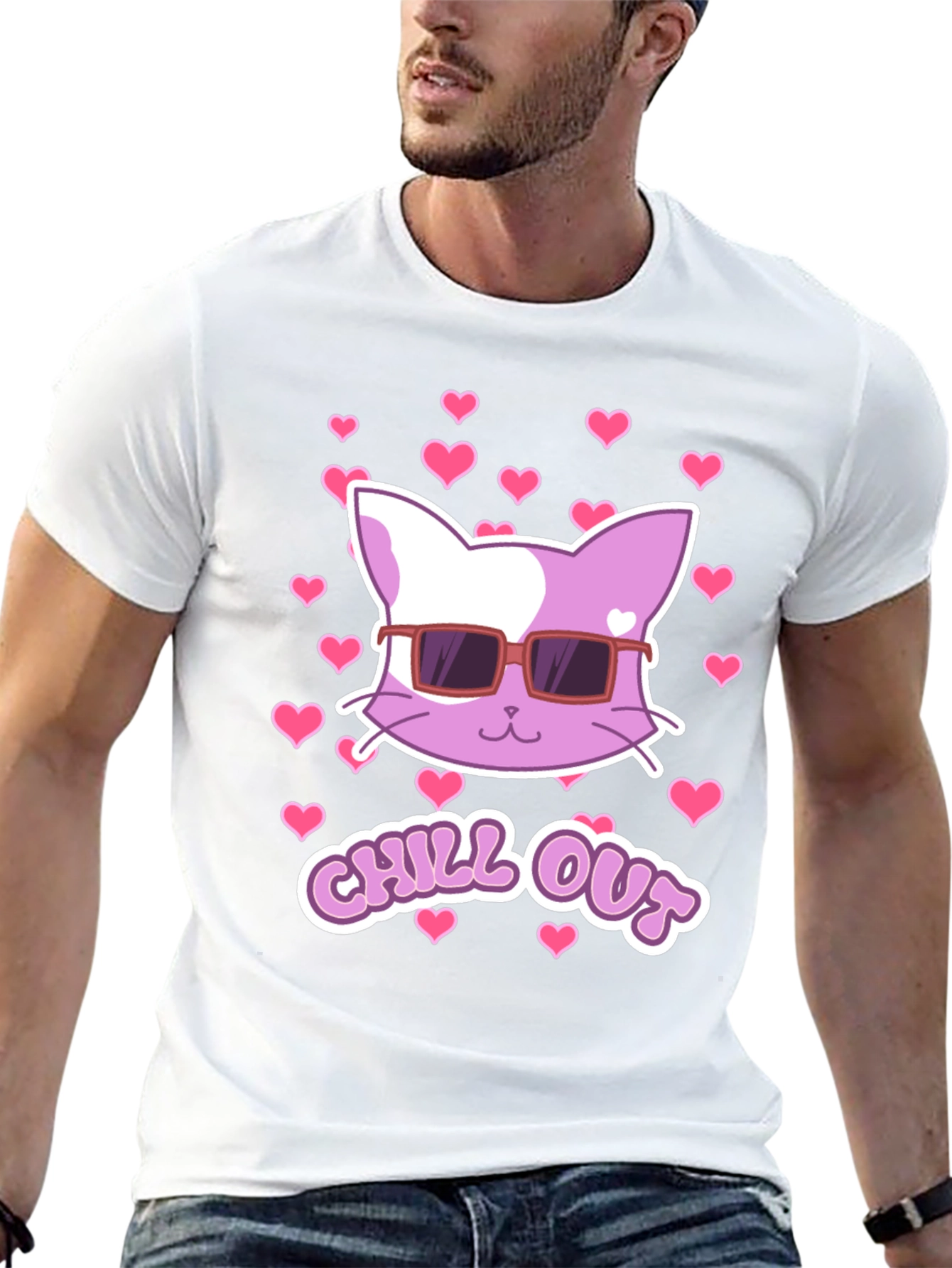 Chill Out Cat T-Shirt - Cool Cat in Shades!