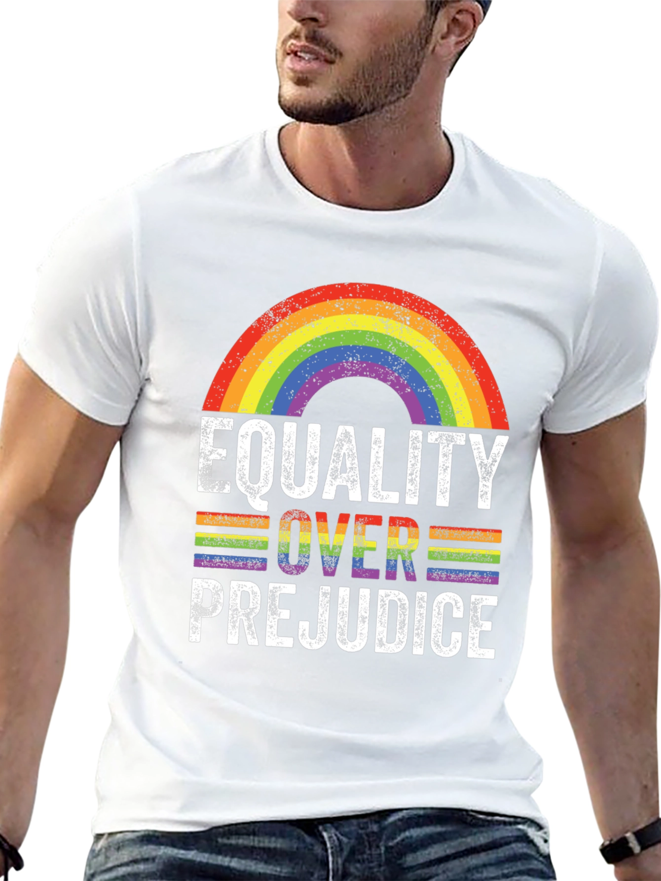 Equality Over Prejudice Rainbow T-Shirt