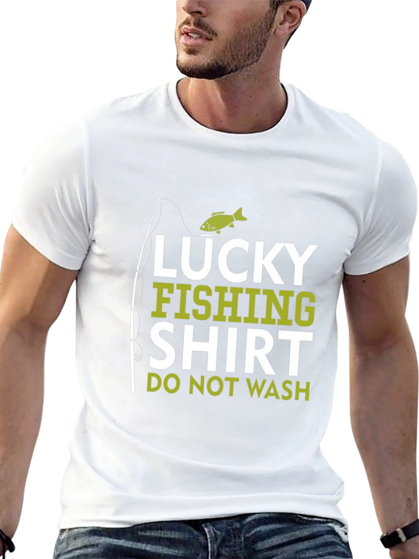 Lucky Fishing Shirt - Do Not Wash Novelty Tee