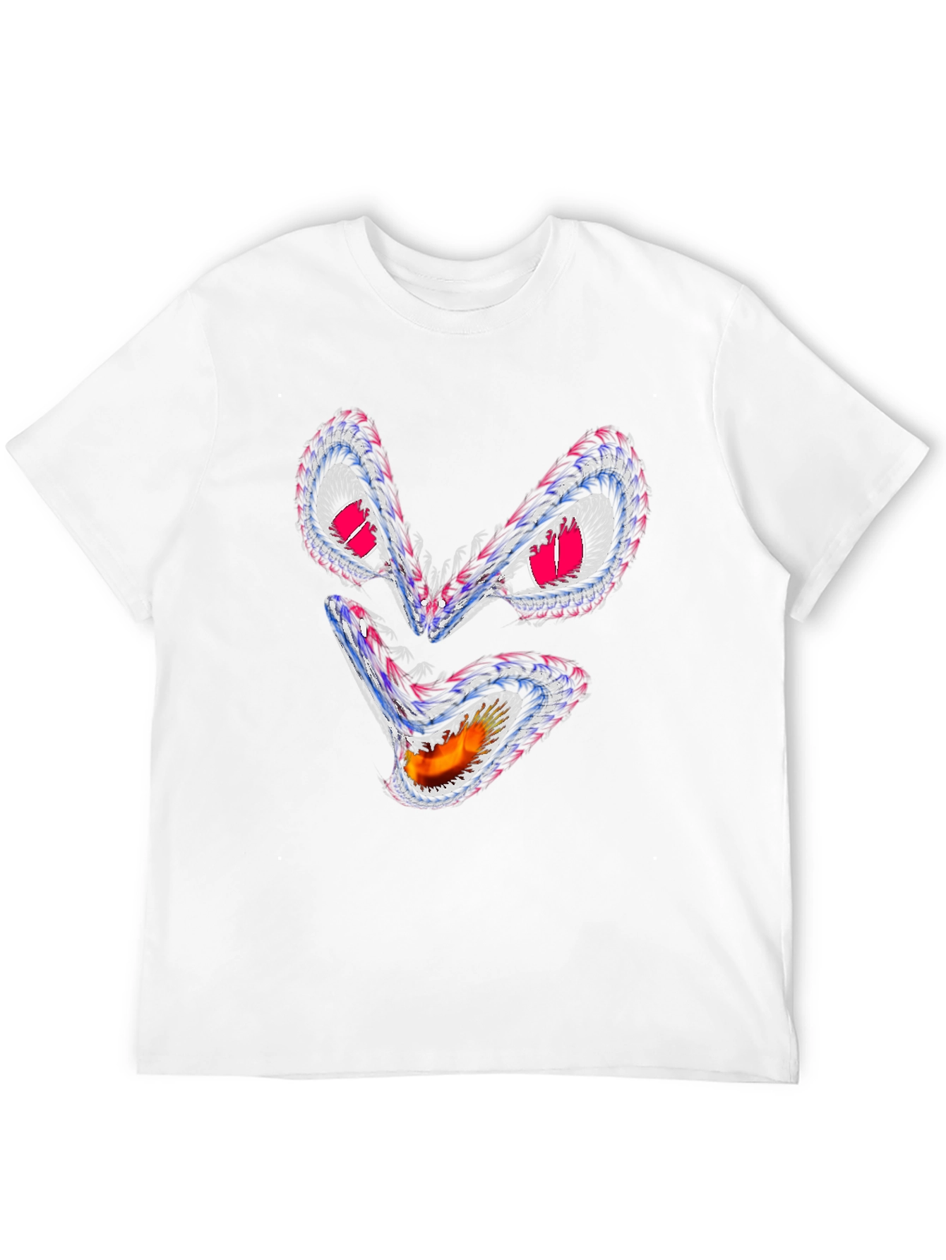 Mens Black T-Shirt with Angry Monster Graphic