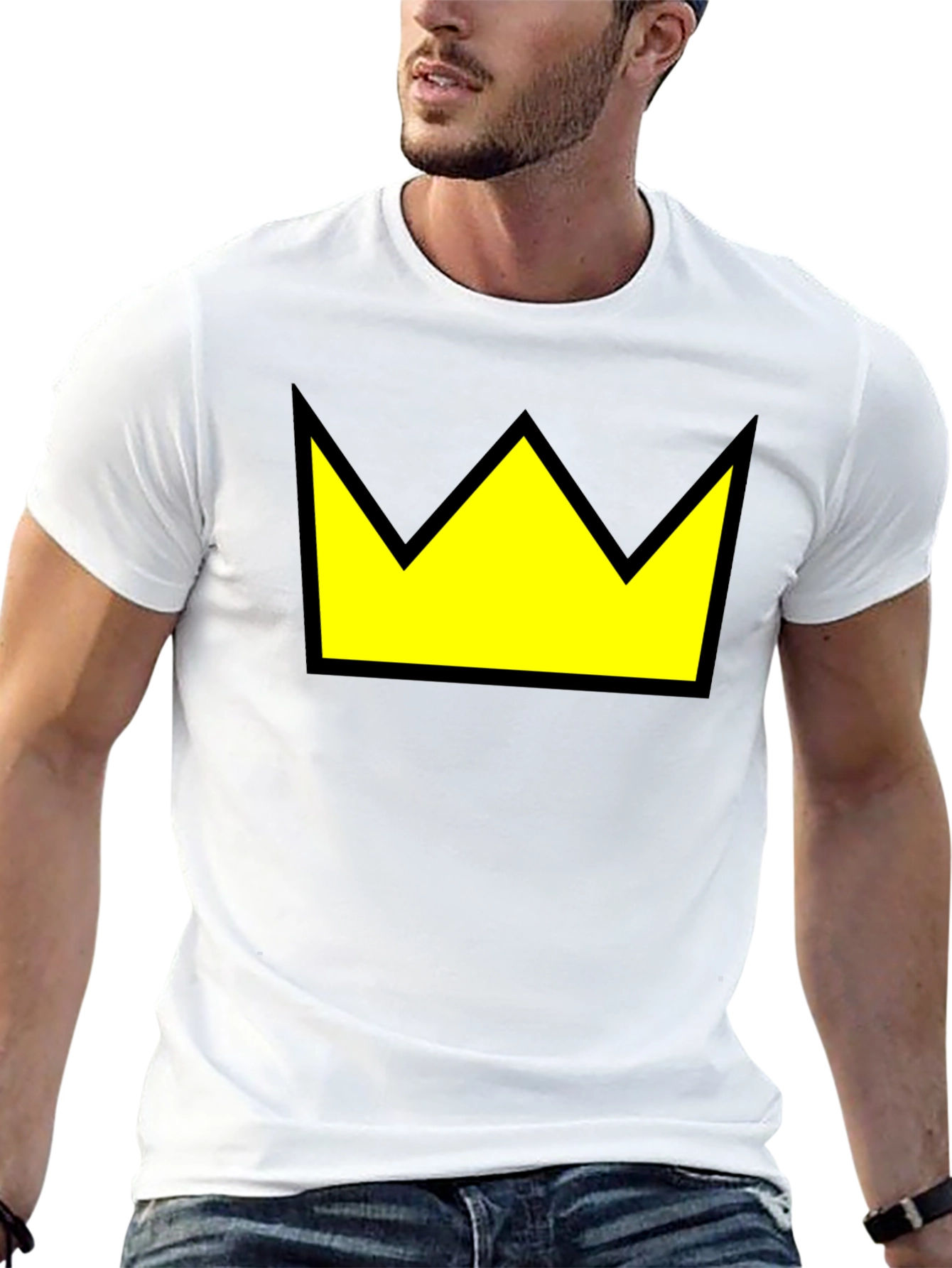 Crown Graphic Tee - Black Cotton Blend