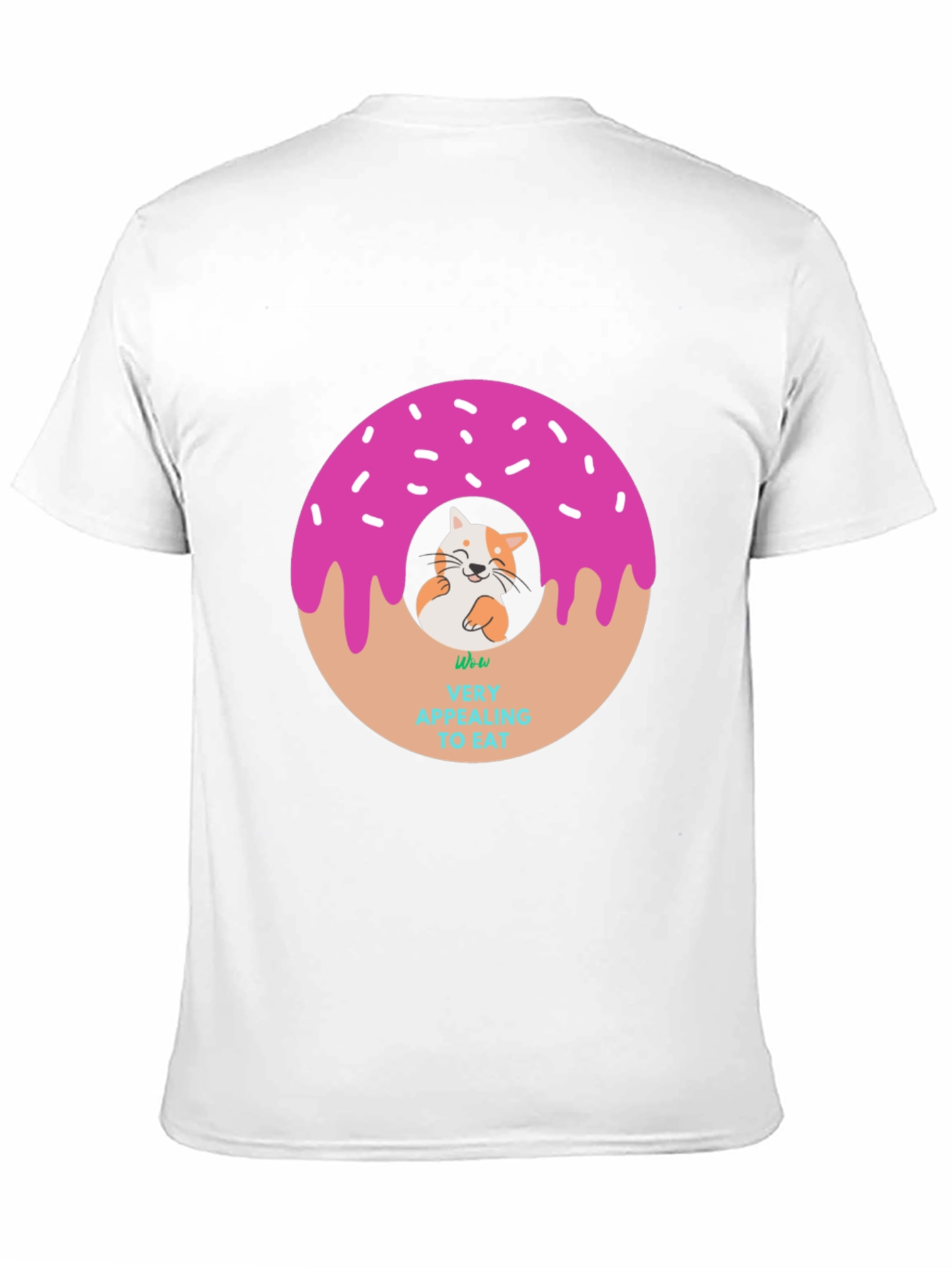 Cute Cat in Donut T-Shirt - Whimsical Graphic Tee