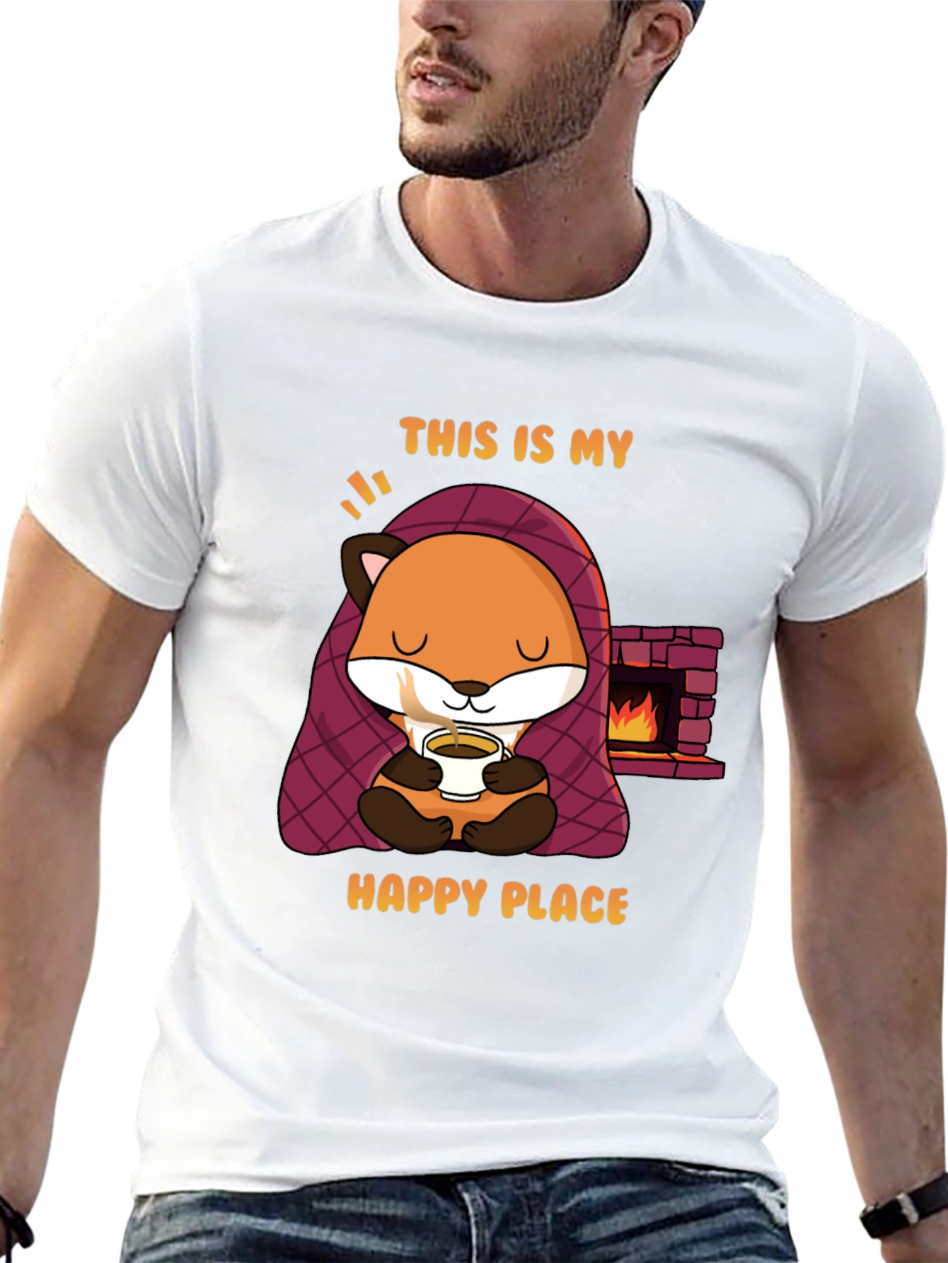 Cozy Fox T-Shirt - Happy Place Design