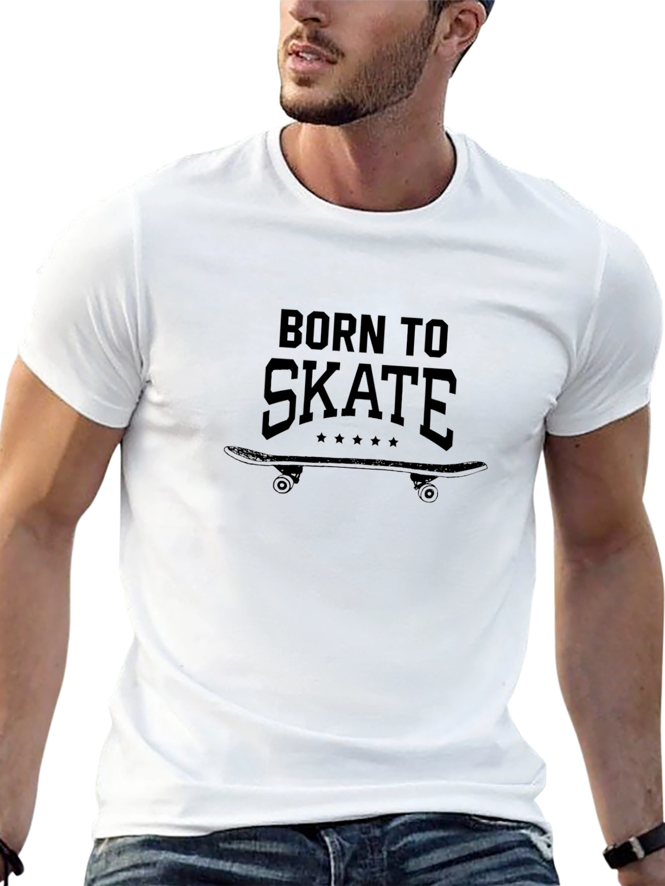 Born to Skate Black Graphic Tee