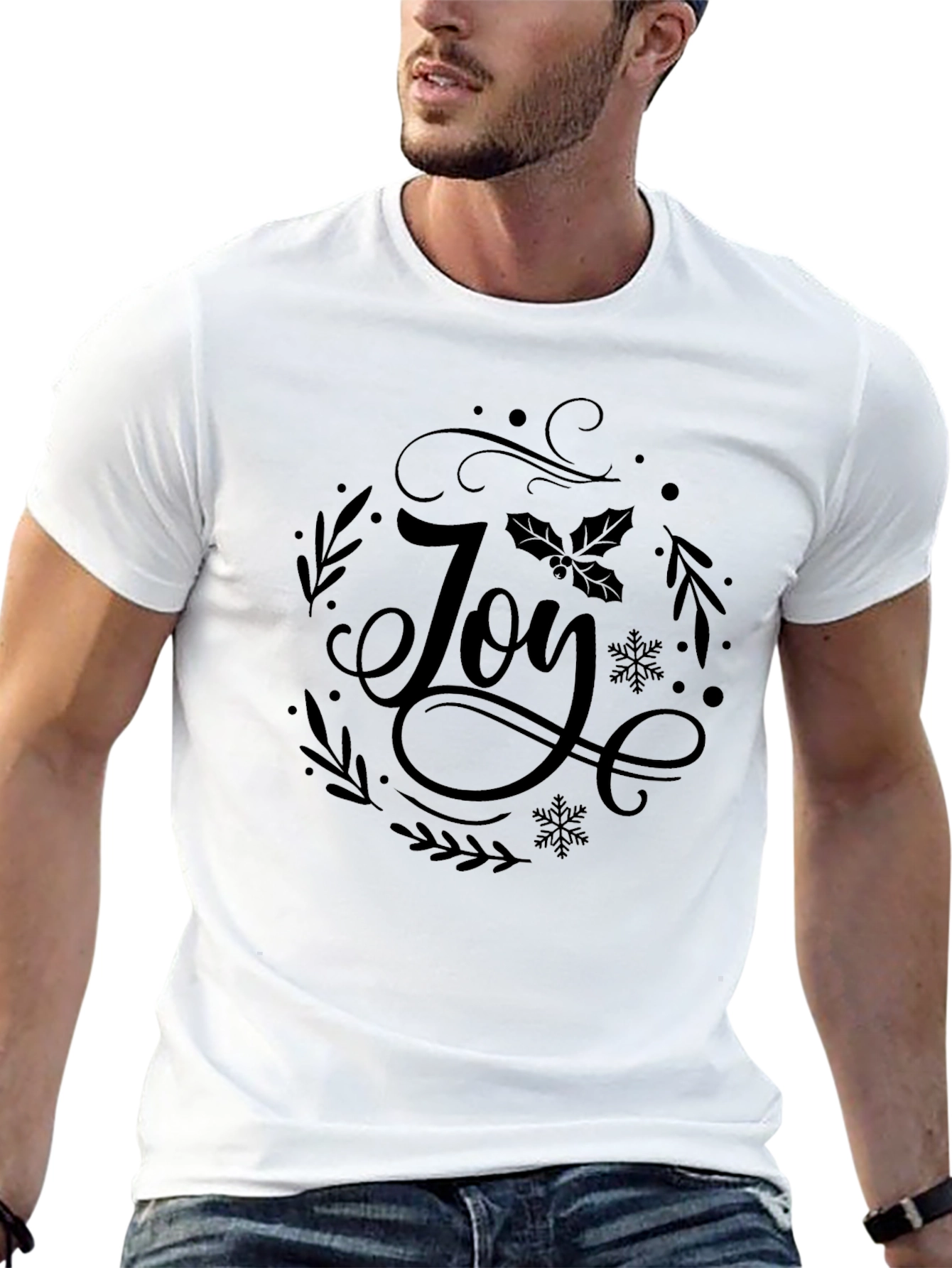 Joy Christmas Graphic Tee - Holiday T-Shirt
