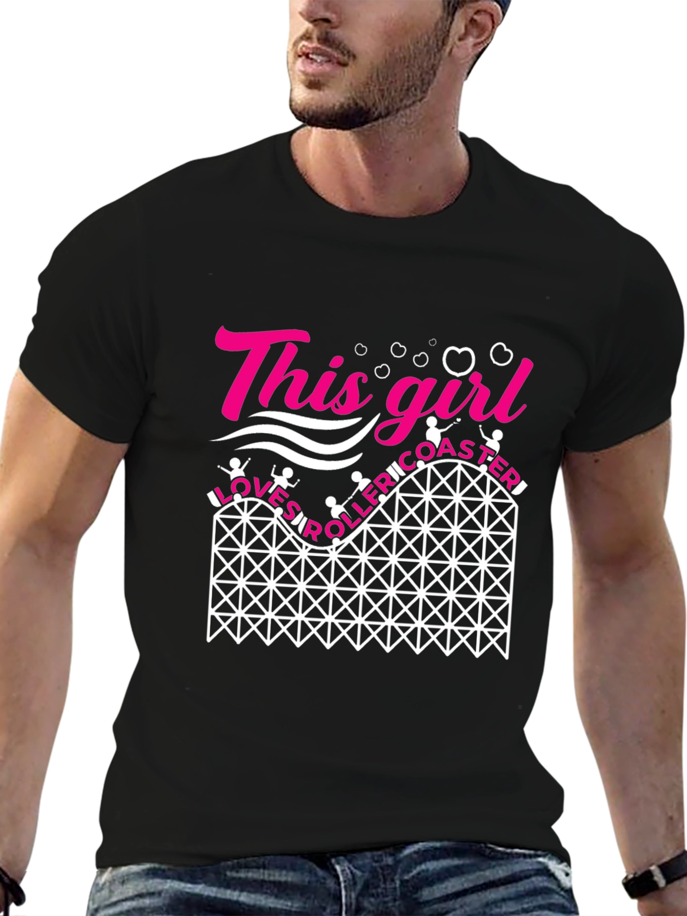 This Girl Loves Roller Coasters Graphic T-Shirt