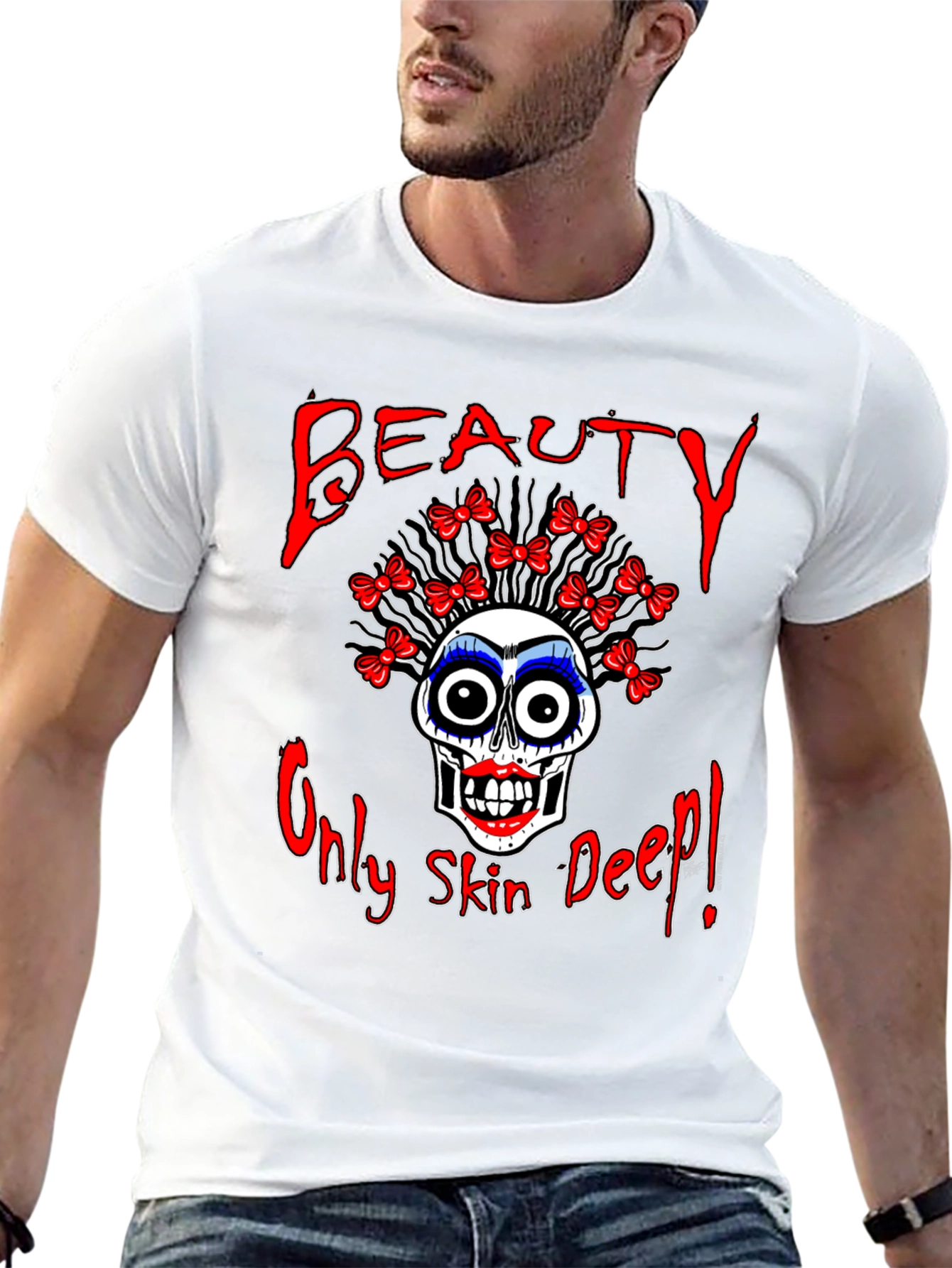 Beauty Skull Graphic Tee