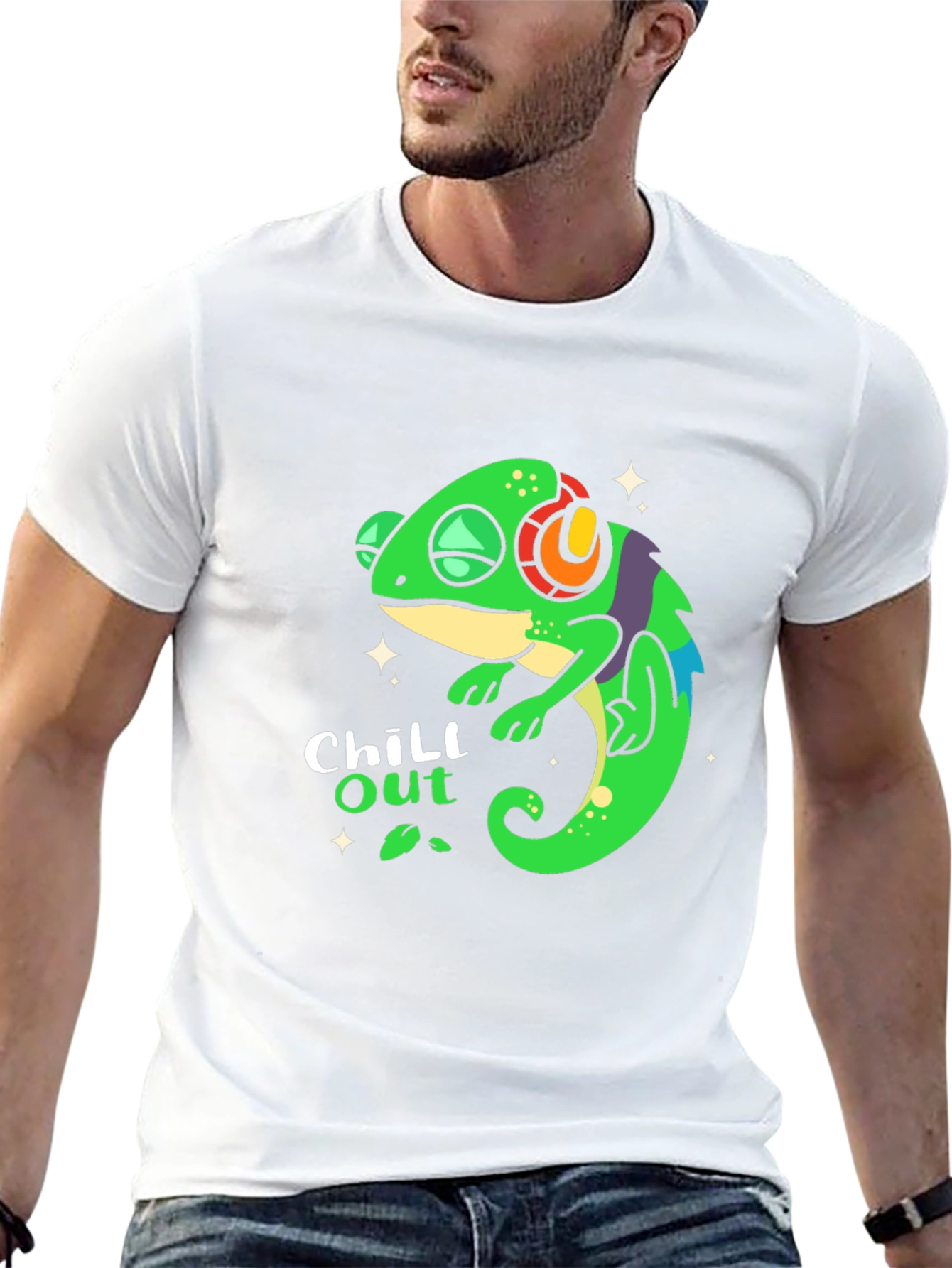 Chill Out Chameleon T-Shirt - Black