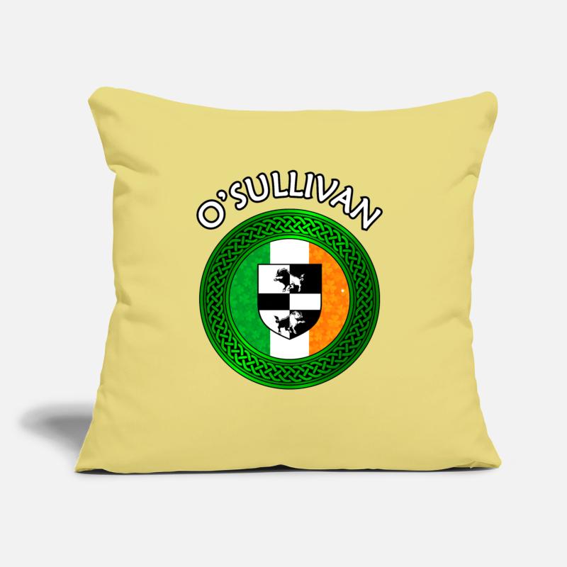 O'Sullivan Coat of Arms on Shamrock Irish Flag