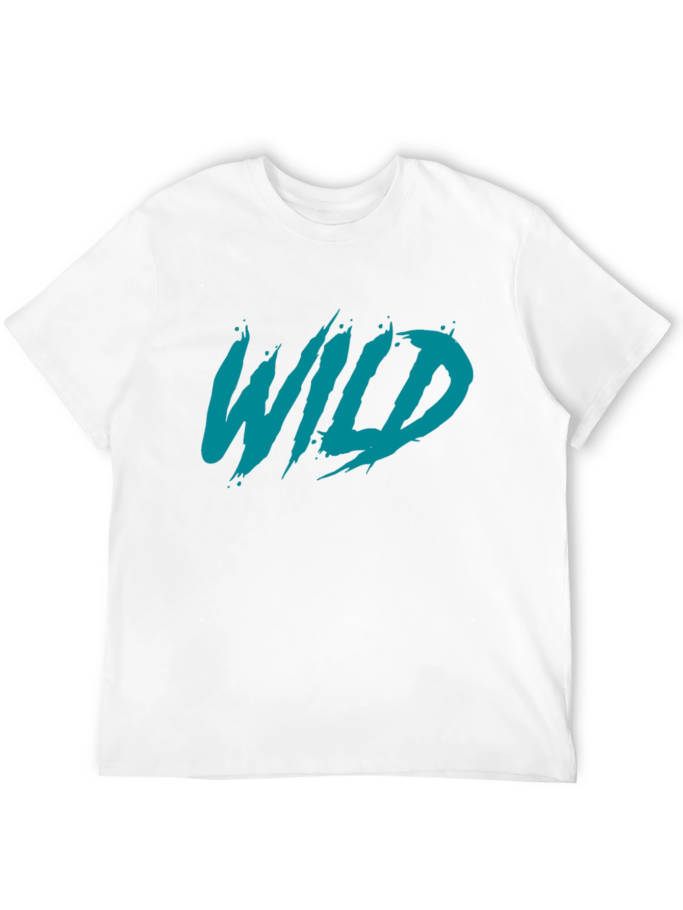 Mens Black WILD Graphic T-Shirt