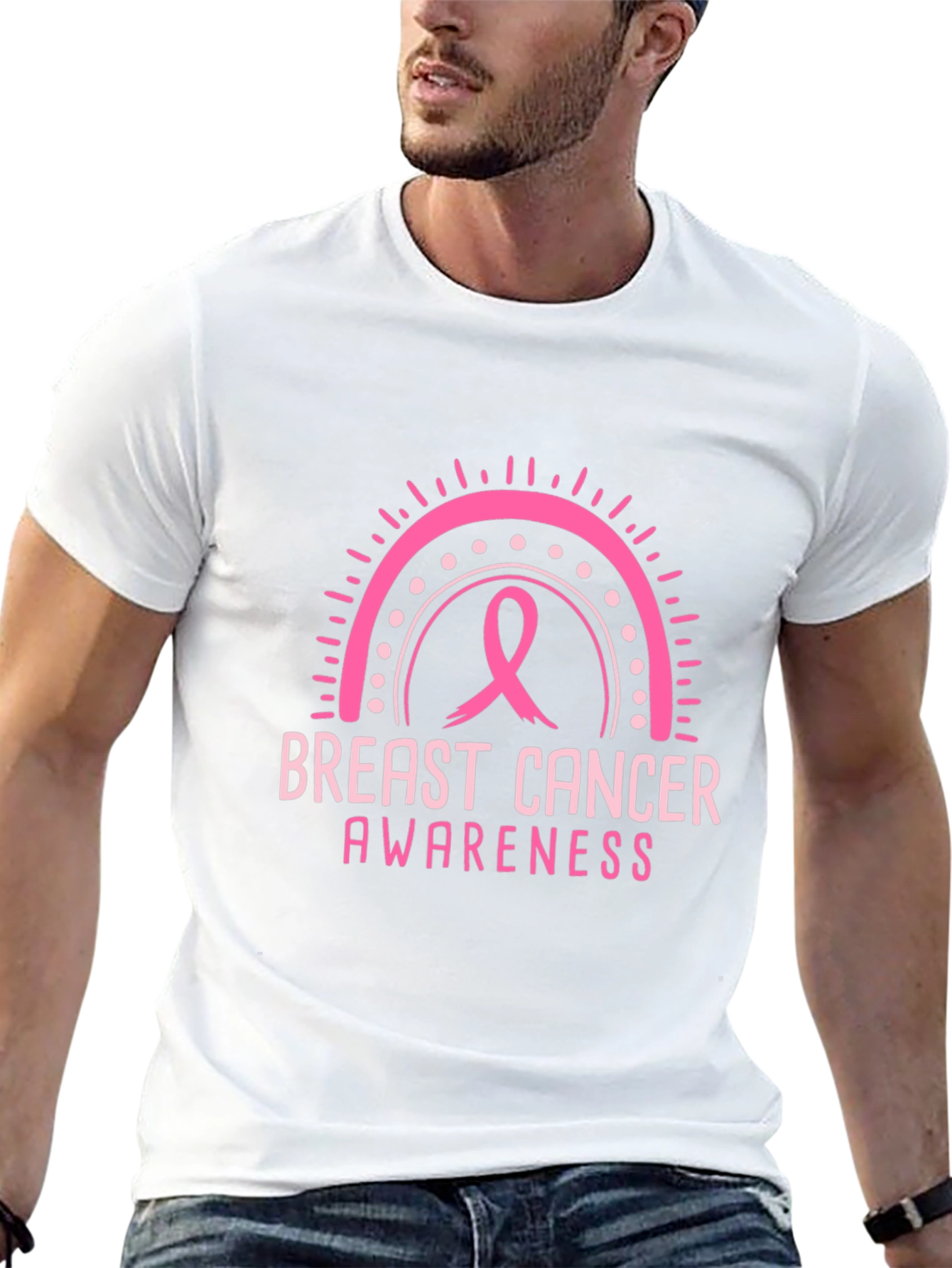 Breast Cancer Awareness Rainbow T-Shirt