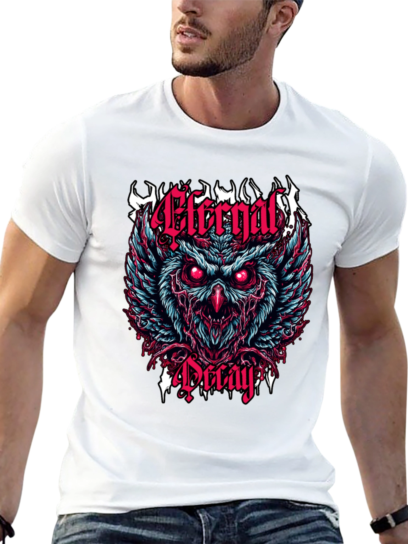 Eternal Decay Owl Graphic T-Shirt