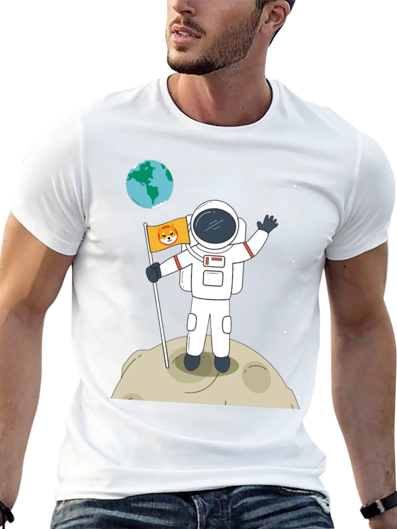 Astronaut Shiba Inu Dog T-Shirt