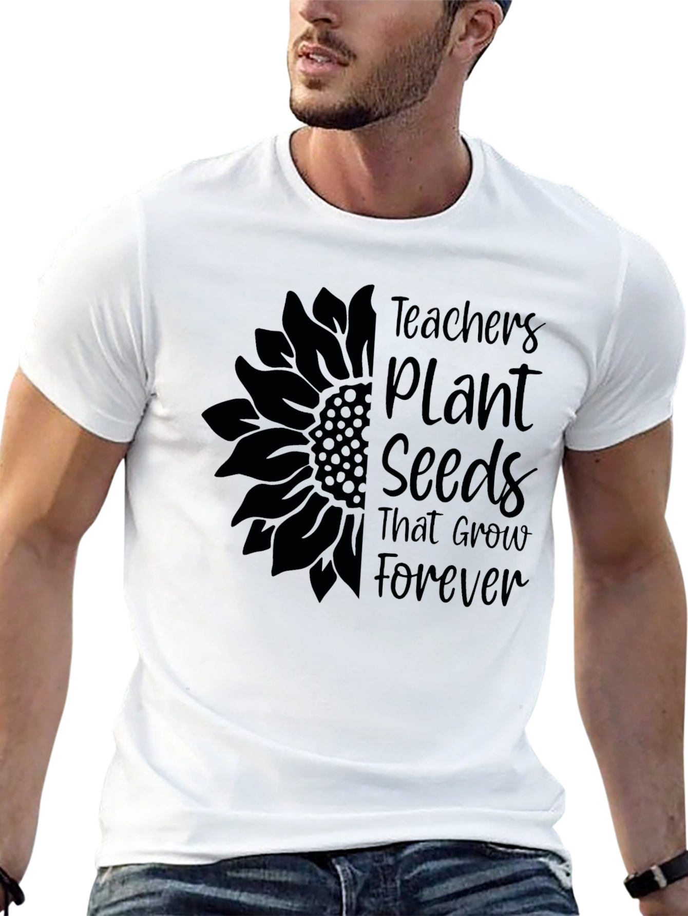 Teachers Plant Seeds Black Graphic Tee