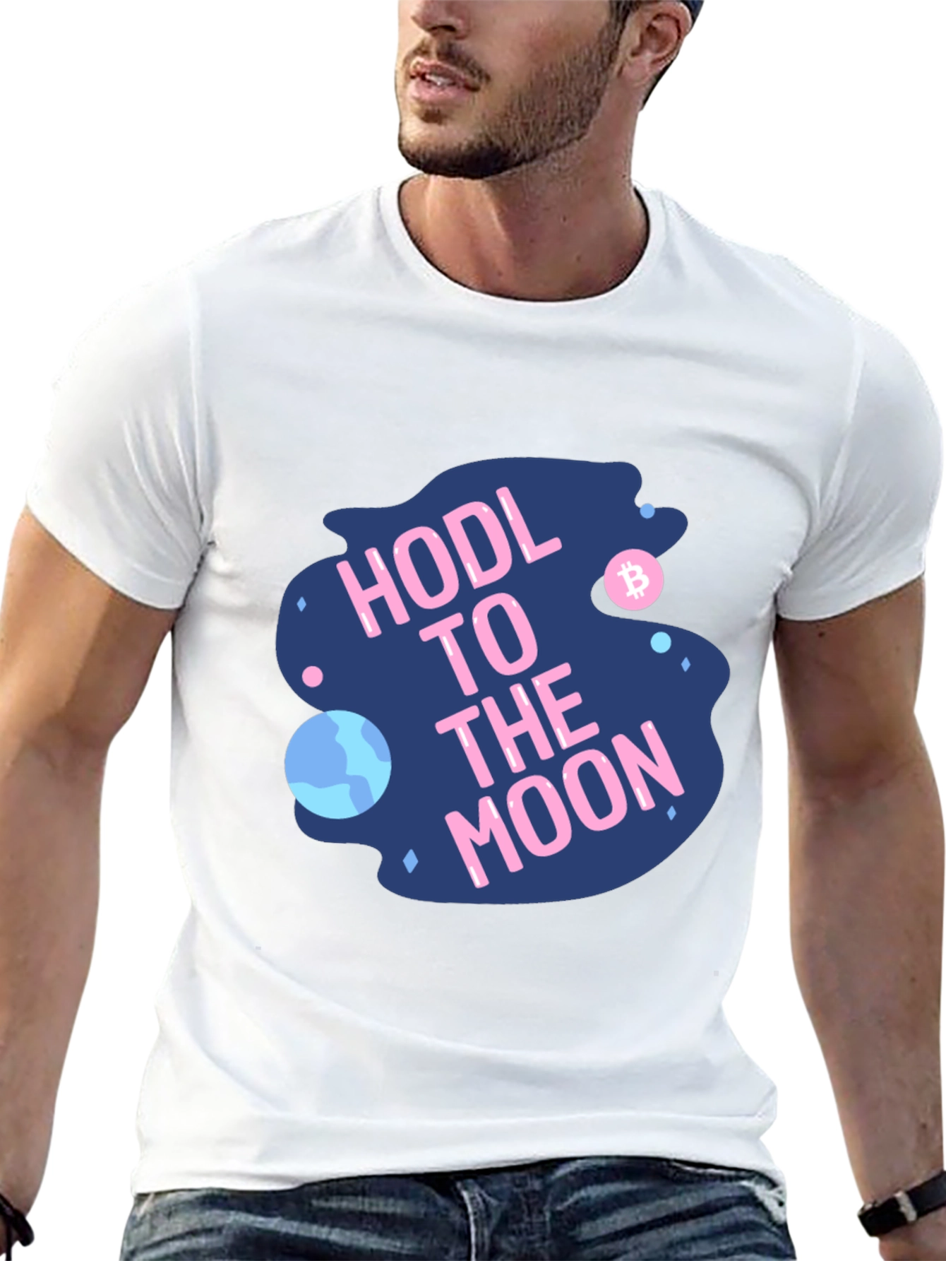 HODL to the Moon Black Graphic Tee