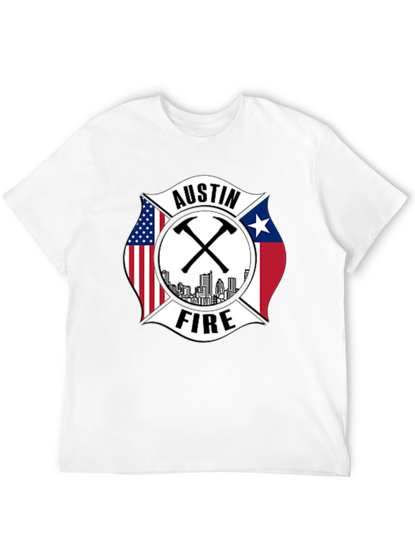 Austin Fire Dept T-Shirt - Patriotic Firefighter Tee