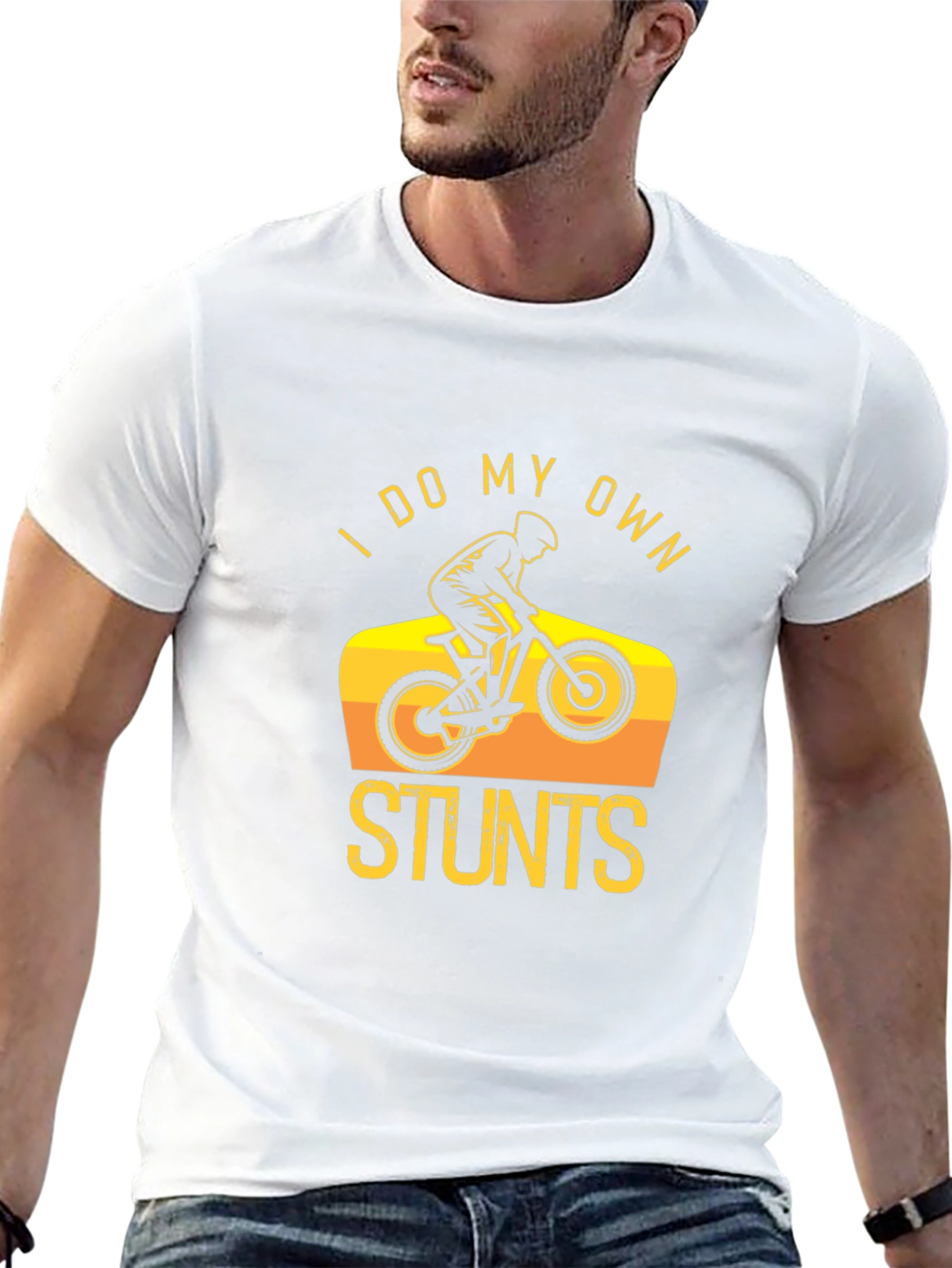 I Do My Own Stunts Black T-Shirt