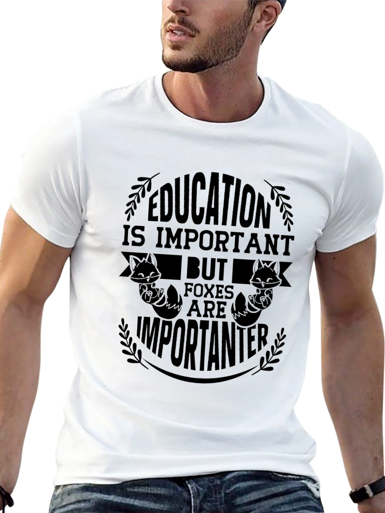 Education Important Foxes Are Importanter T-Shirt