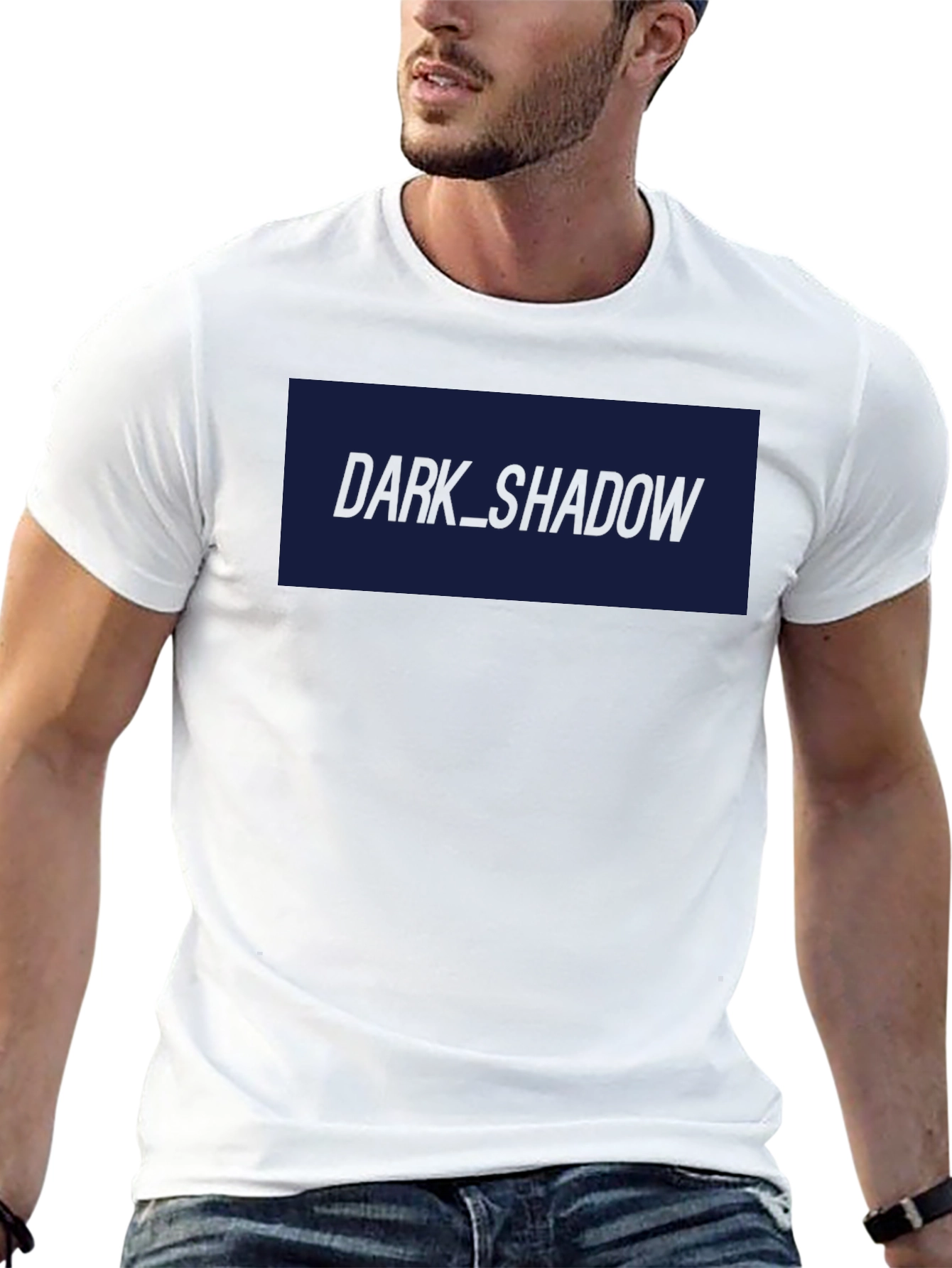 Dark Shadow Graphic Tee - Premium Black Cotton