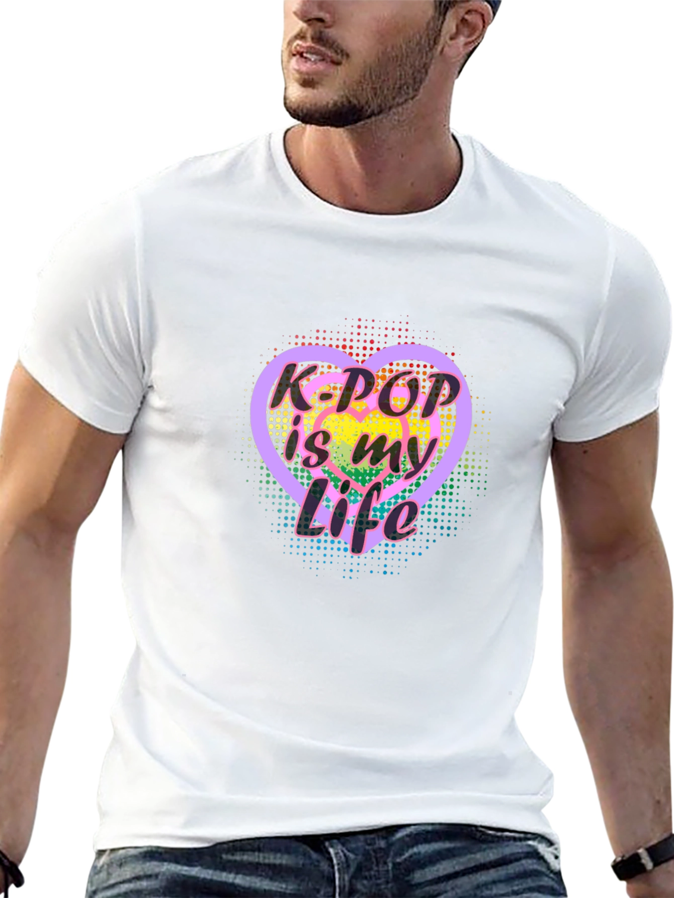 K-Pop is My Life Heart T-Shirt