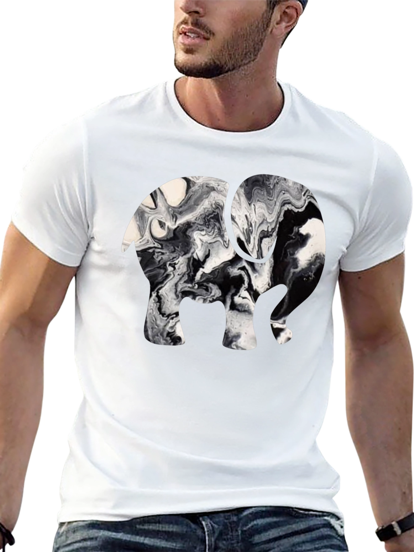 Abstract Elephant Graphic Tee