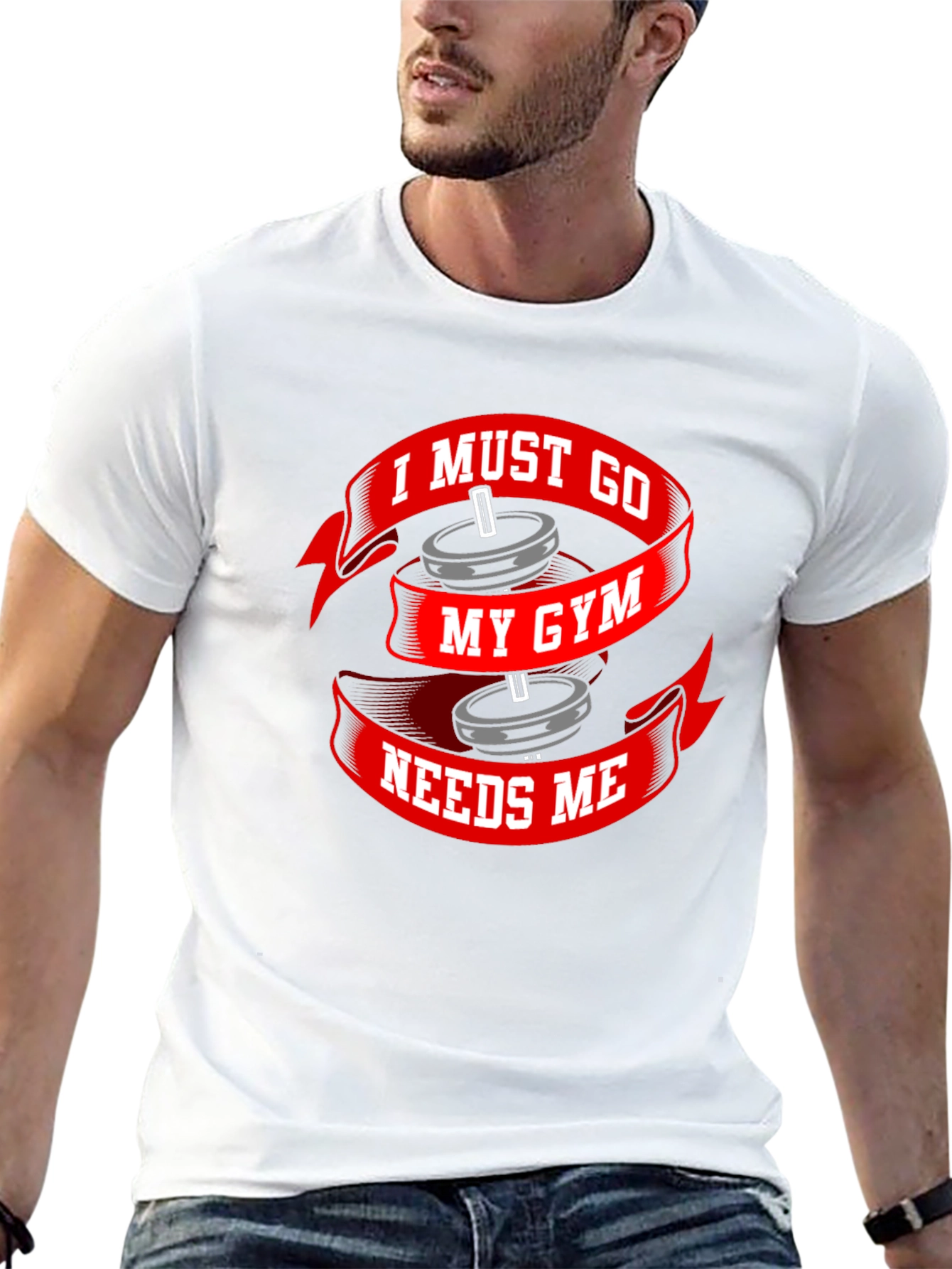 I Must Go My Gym Needs Me Black T-Shirt
