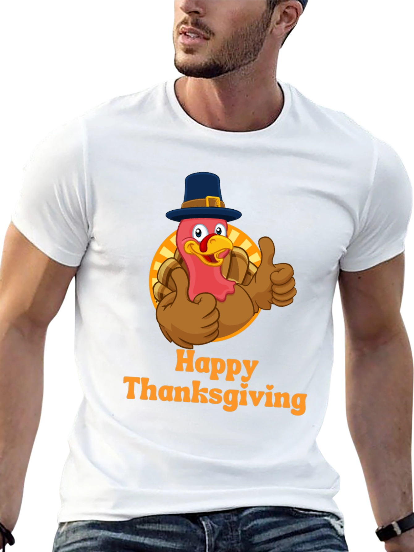 Happy Thanksgiving Turkey Graphic Tee