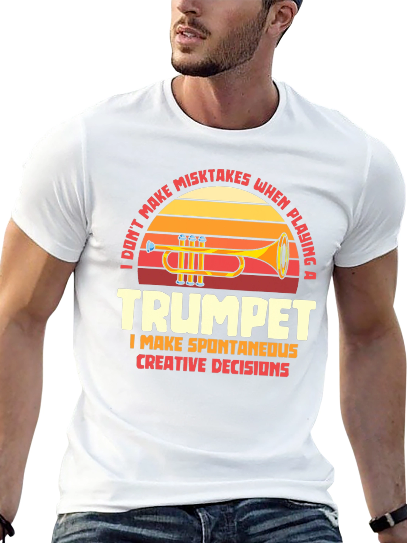 Trumpet Player Humor Graphic T-Shirt