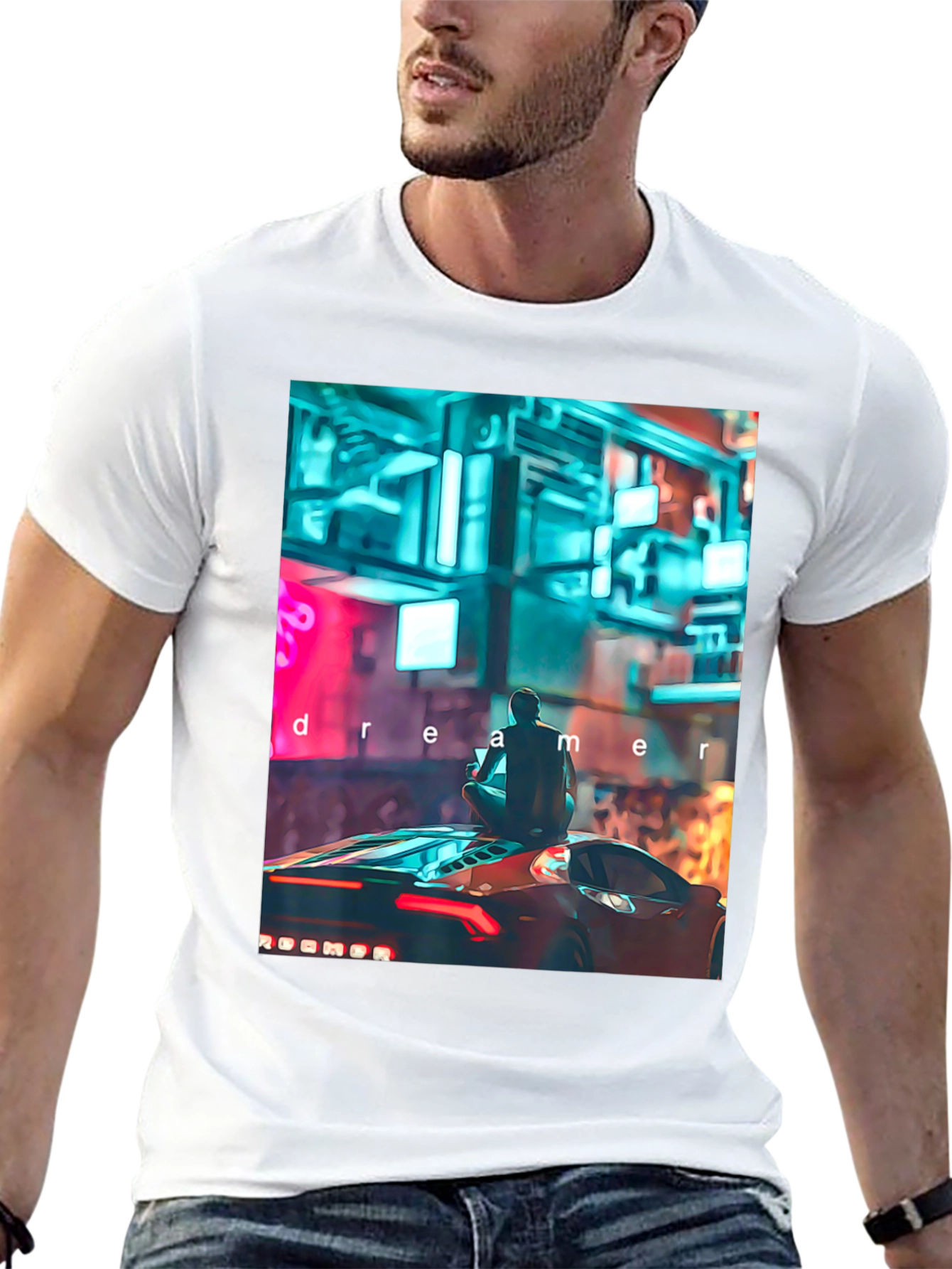 Dreamer Graphic Tee - Cyberpunk Car Design