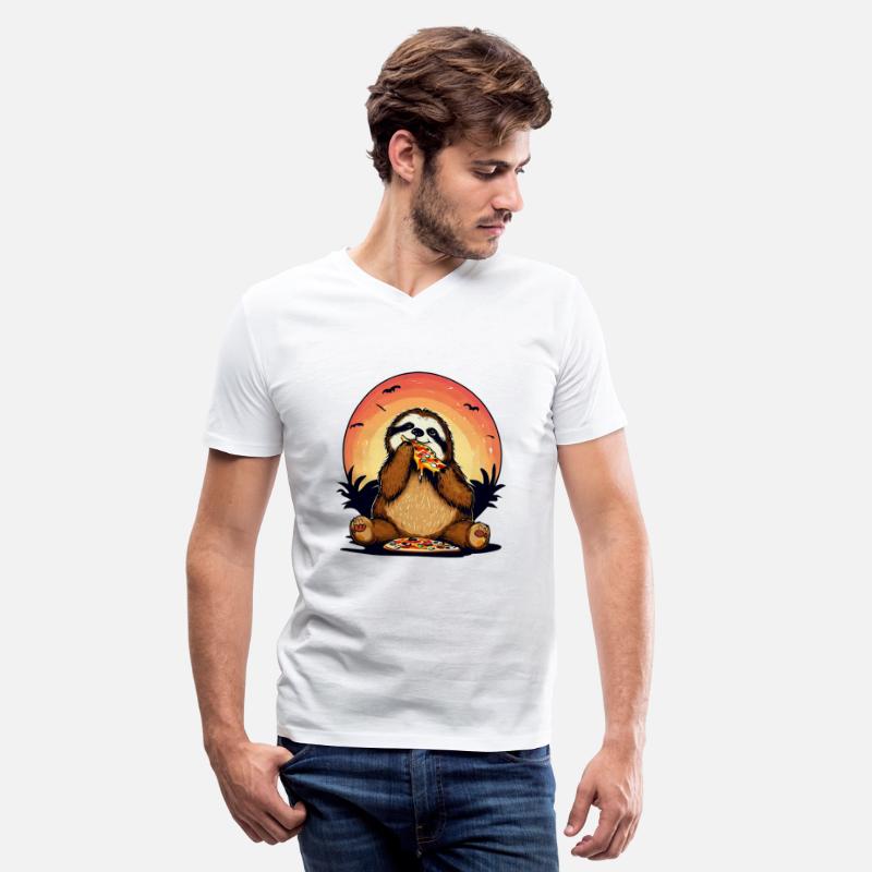 Pizza sloth at sunset