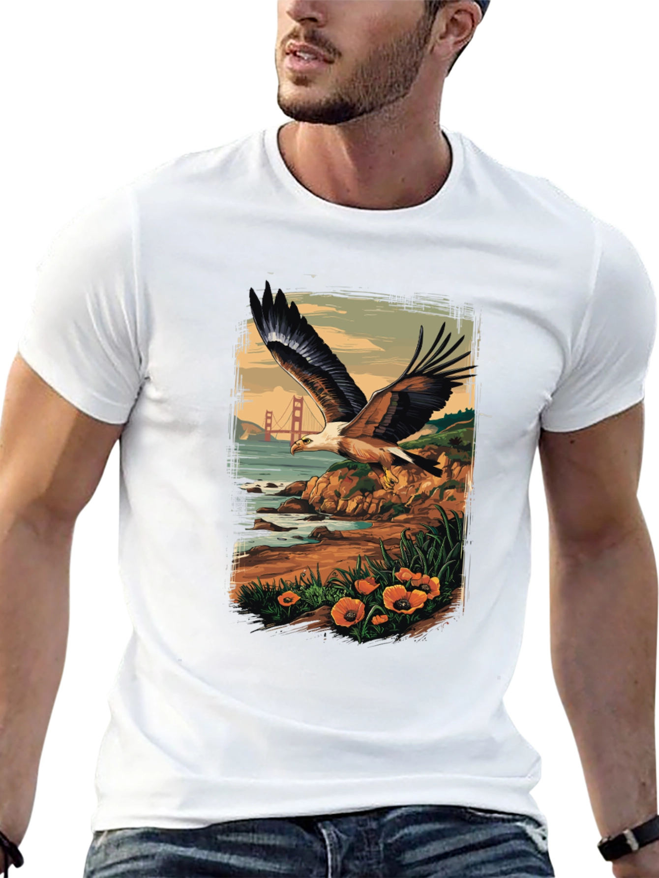 Eagle Golden Gate Bridge T-Shirt