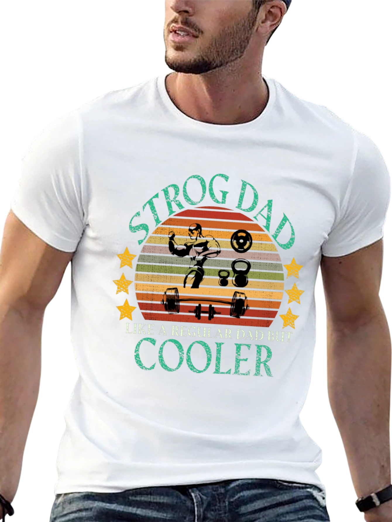 Strog Dad Graphic T-Shirt - Cooler Dad
