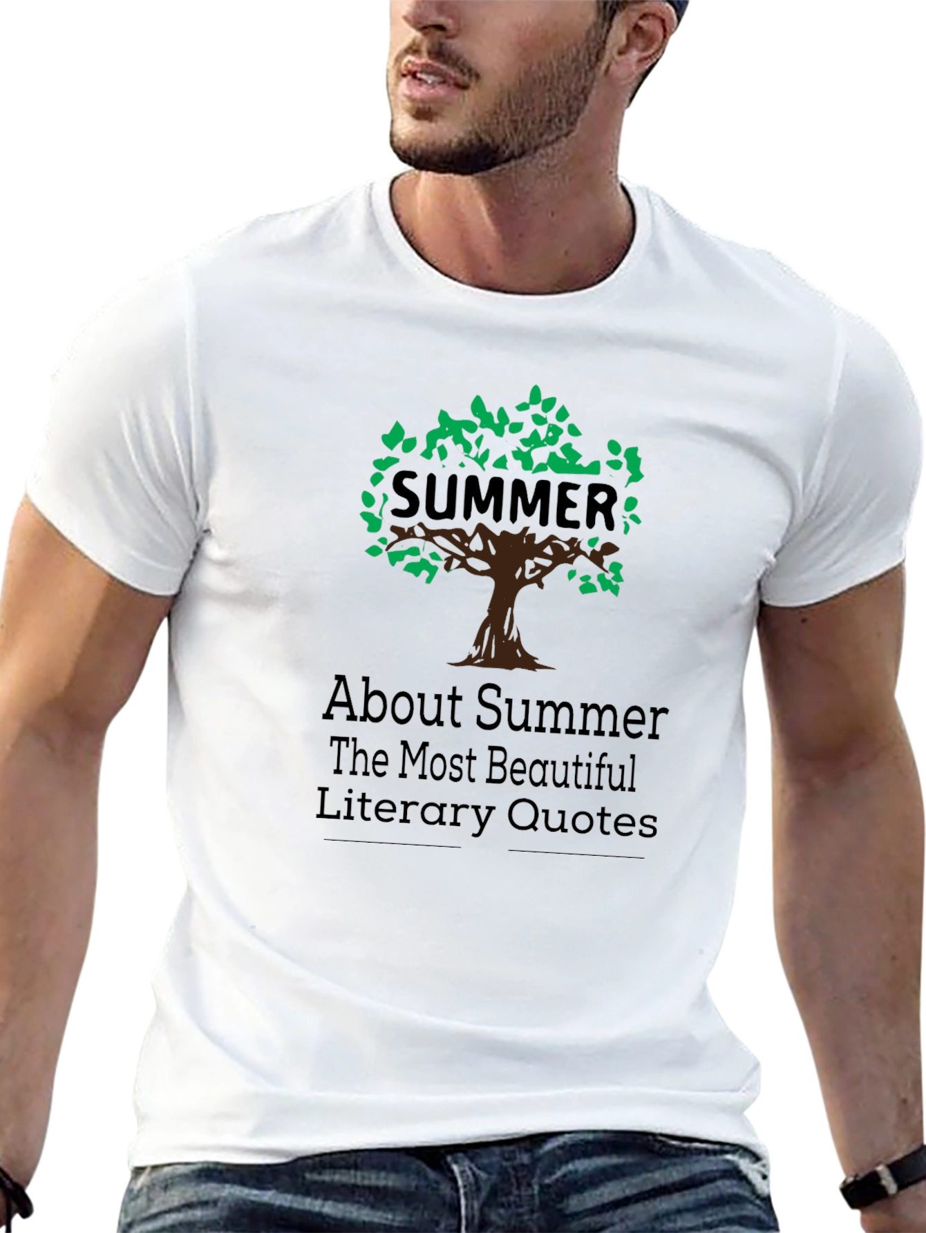 Summer Literary Quotes Black T-Shirt
